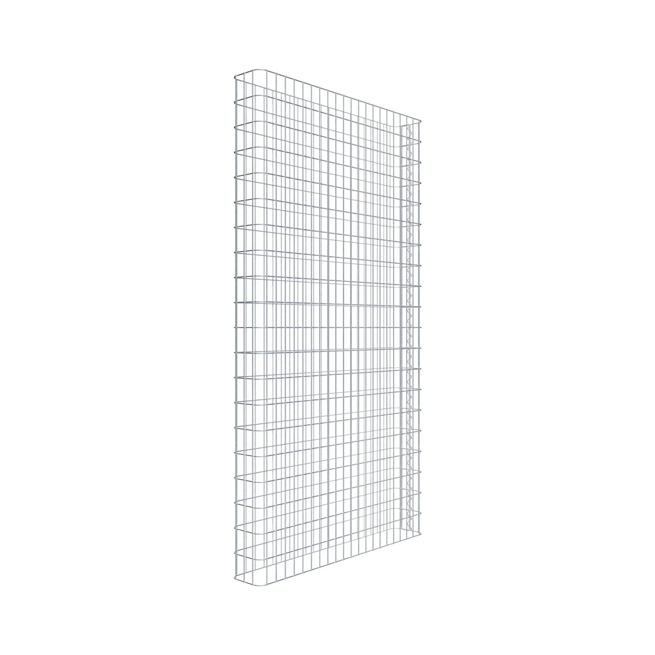 Gabionenzaun Länge 107 cm, Höhe 200 cm, Tiefe 17 cm, Maschenweite 5 x 10 cm
