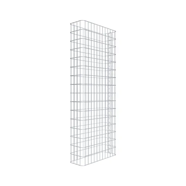 Gabionenzaun Länge 62 cm, Höhe 160 cm, Tiefe 22 cm, Maschenweite 5 x 10 cm