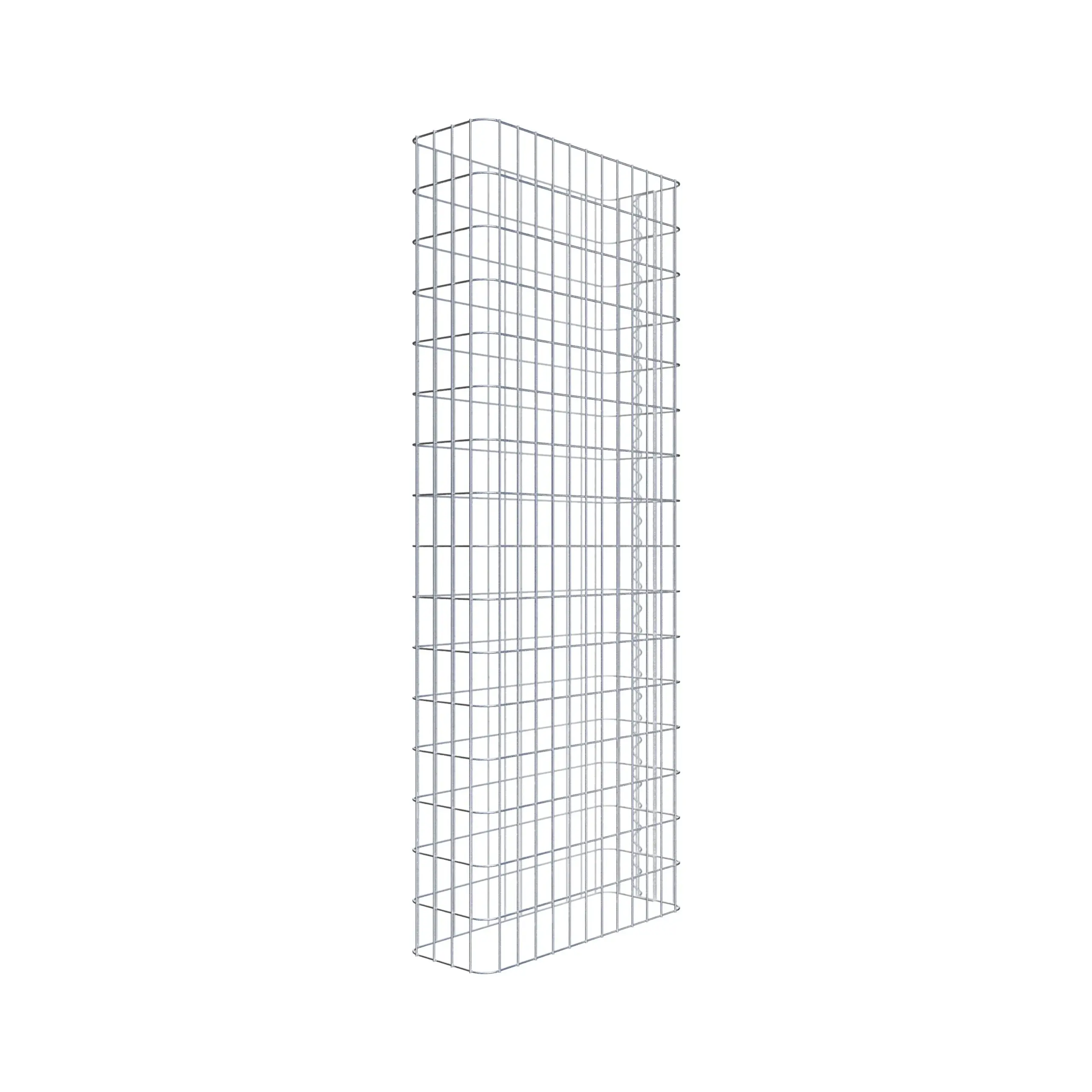 Gabionenzaun Länge 62 cm, Höhe 160 cm, Tiefe 22 cm, Maschenweite 5 x 10 cm