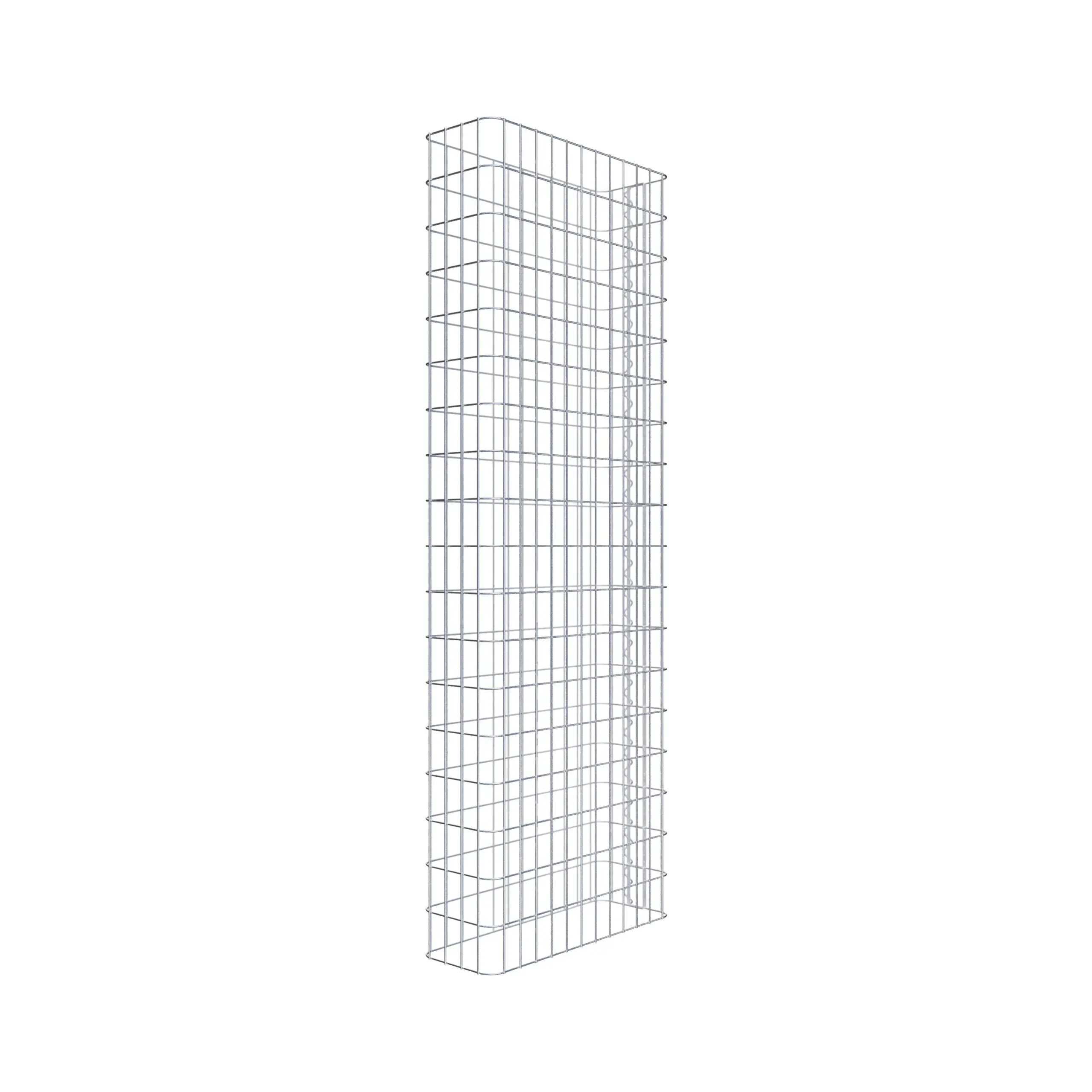 Gabionenzaun Länge 62 cm, Höhe 180 cm, Tiefe 22 cm, Maschenweite 5 x 10 cm