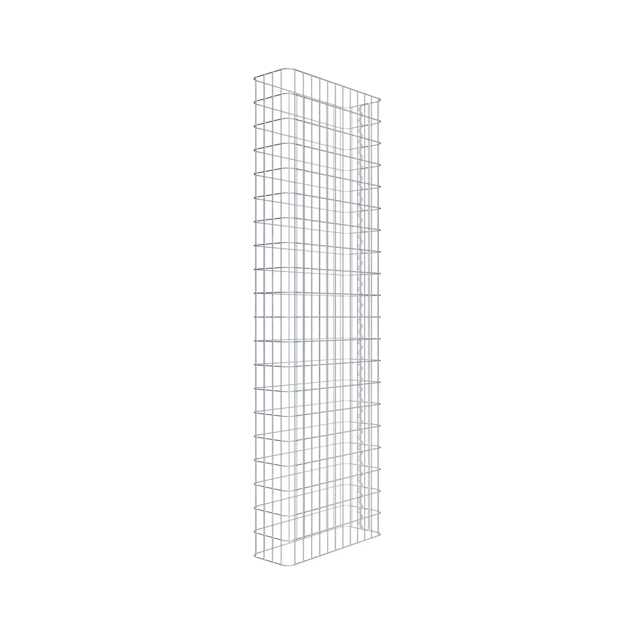 Gabionenzaun Länge 62 cm, Höhe 200 cm, Tiefe 22 cm, Maschenweite 5 x 10 cm