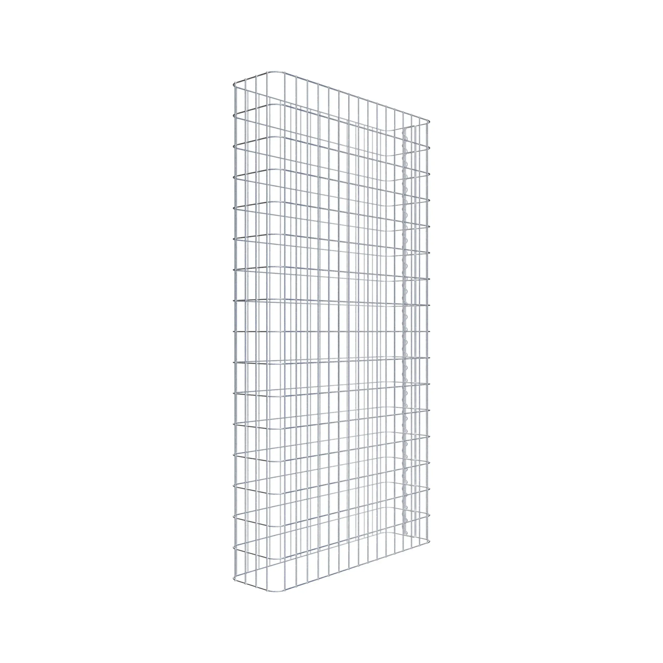 Gabionenzaun Länge 82 cm, Höhe 160 cm, Tiefe 22 cm, Maschenweite 5 x 10 cm