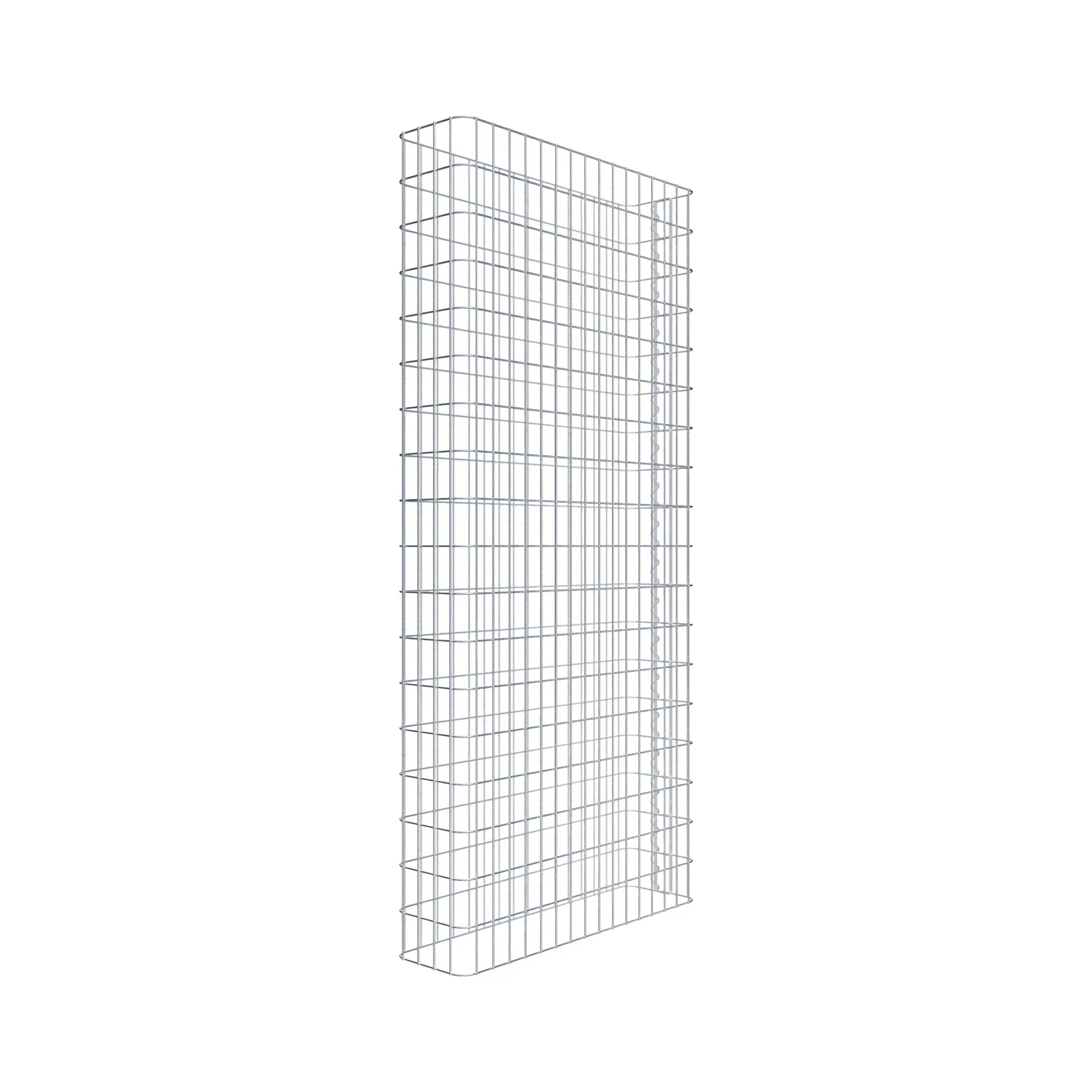 Gabionenzaun Länge 82 cm, Höhe 180 cm, Tiefe 22 cm, Maschenweite 5 x 10 cm