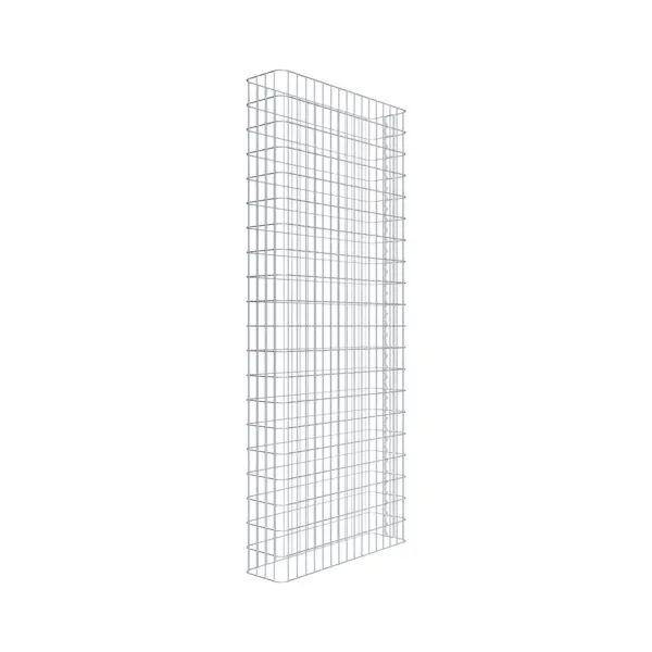 Gabionenzaun Länge 82 cm, Höhe 200 cm, Tiefe 22 cm, Maschenweite 5 x 10 cm
