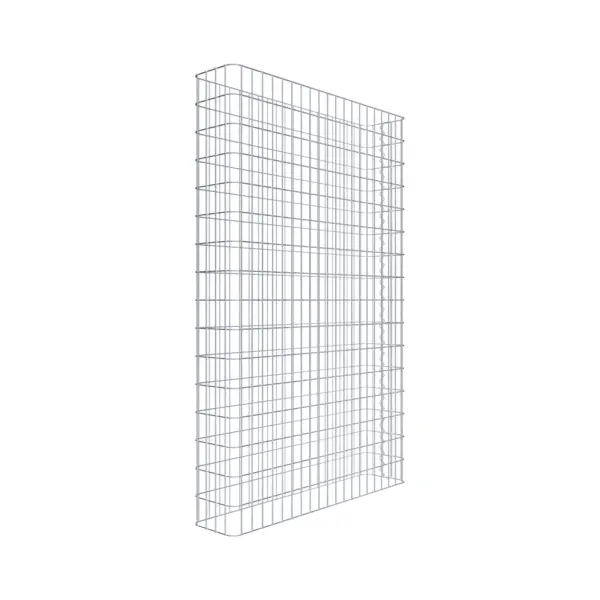 Gabionenzaun Länge 102 cm, Höhe 160 cm, Tiefe 22 cm, Maschenweite 5 x 10 cm