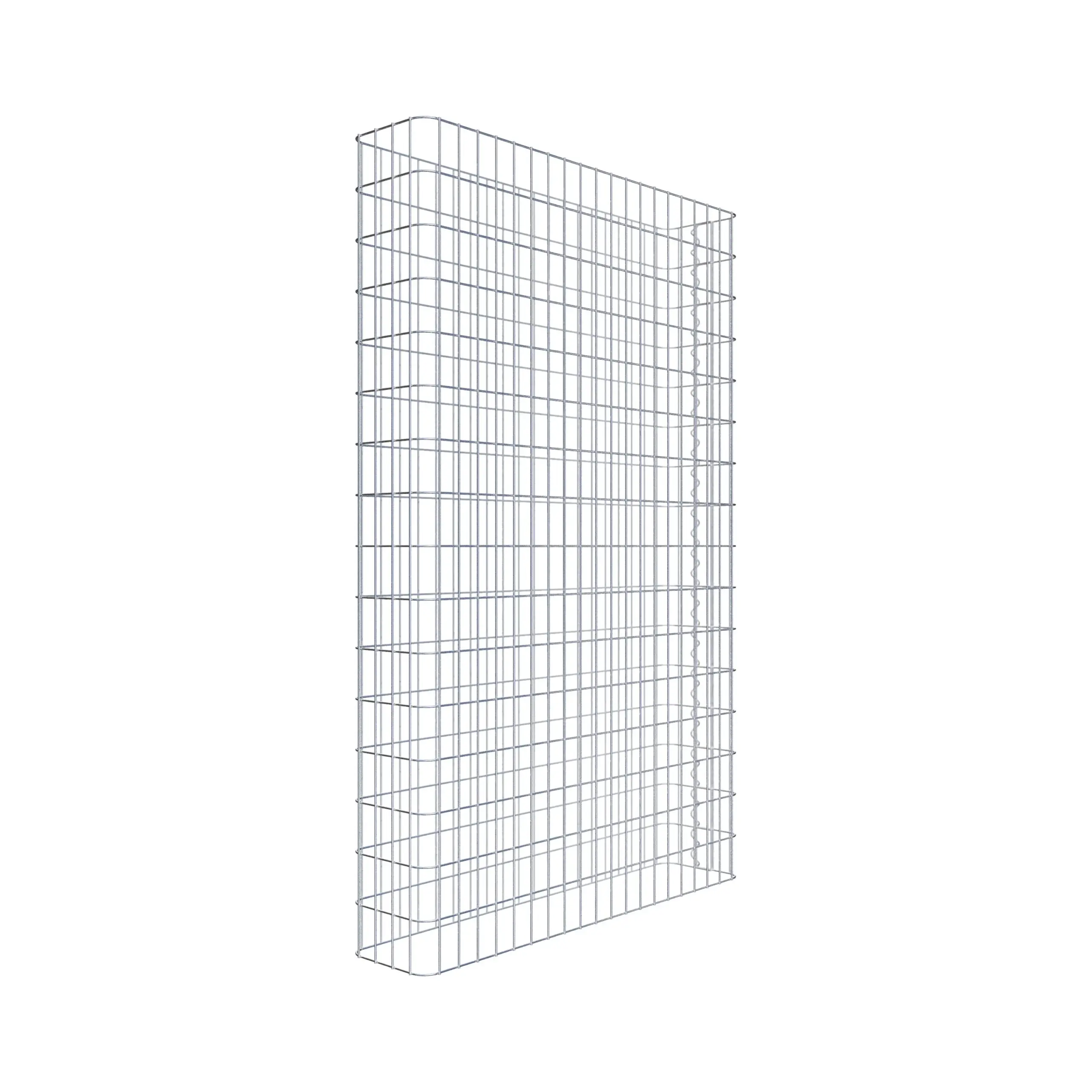 Gabionenzaun Länge 102 cm, Höhe 160 cm, Tiefe 22 cm, Maschenweite 5 x 10 cm