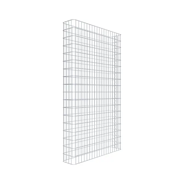 Gabionenzaun Länge 102 cm, Höhe 180 cm, Tiefe 22 cm, Maschenweite 5 x 10 cm