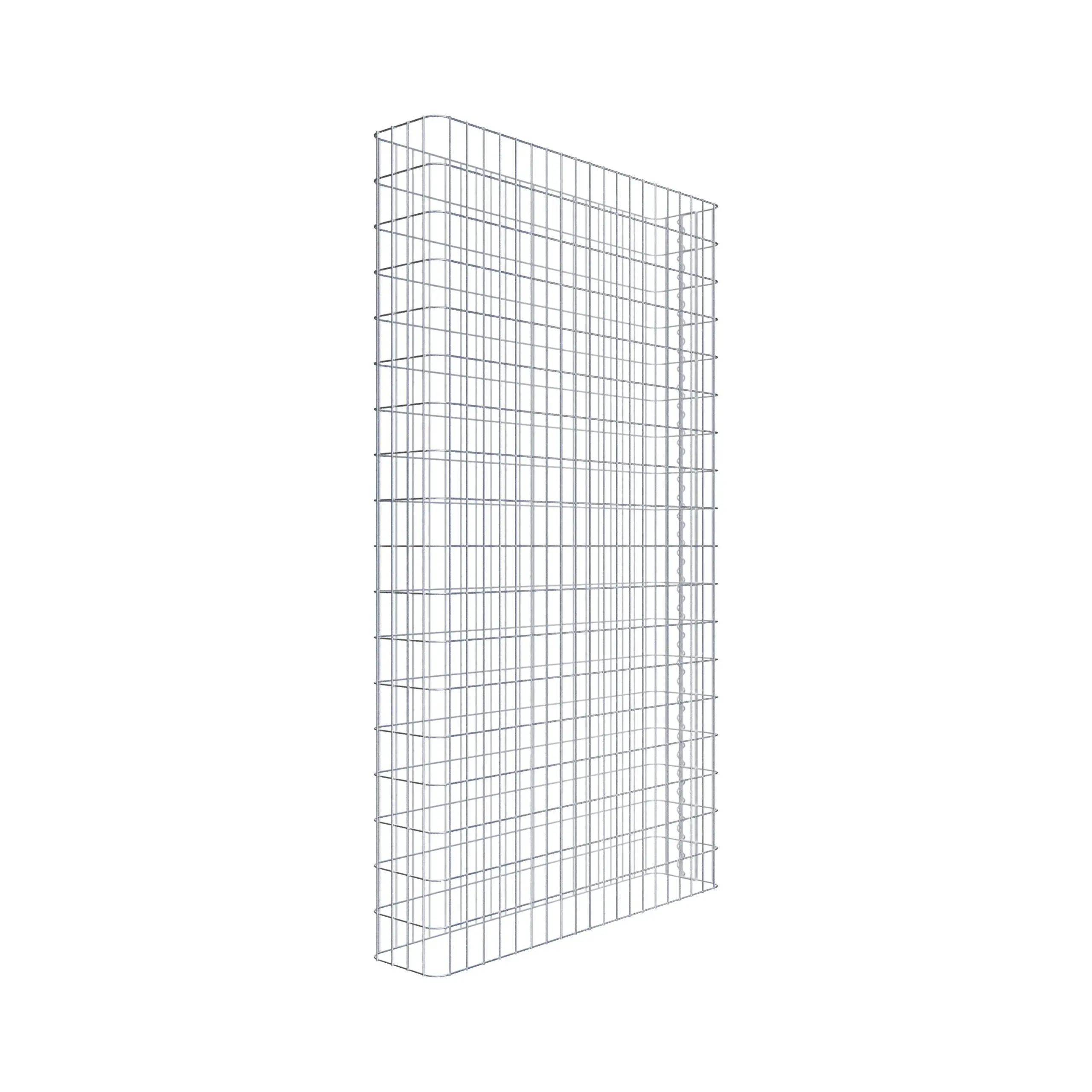 Gabionenzaun Länge 102 cm, Höhe 180 cm, Tiefe 22 cm, Maschenweite 5 x 10 cm