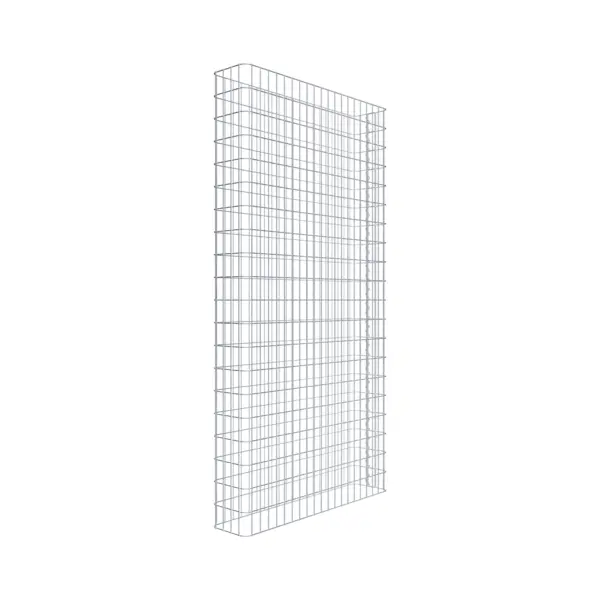 Gabionenzaun Länge 102 cm, Höhe 200 cm, Tiefe 22 cm, Maschenweite 5 x 10 cm