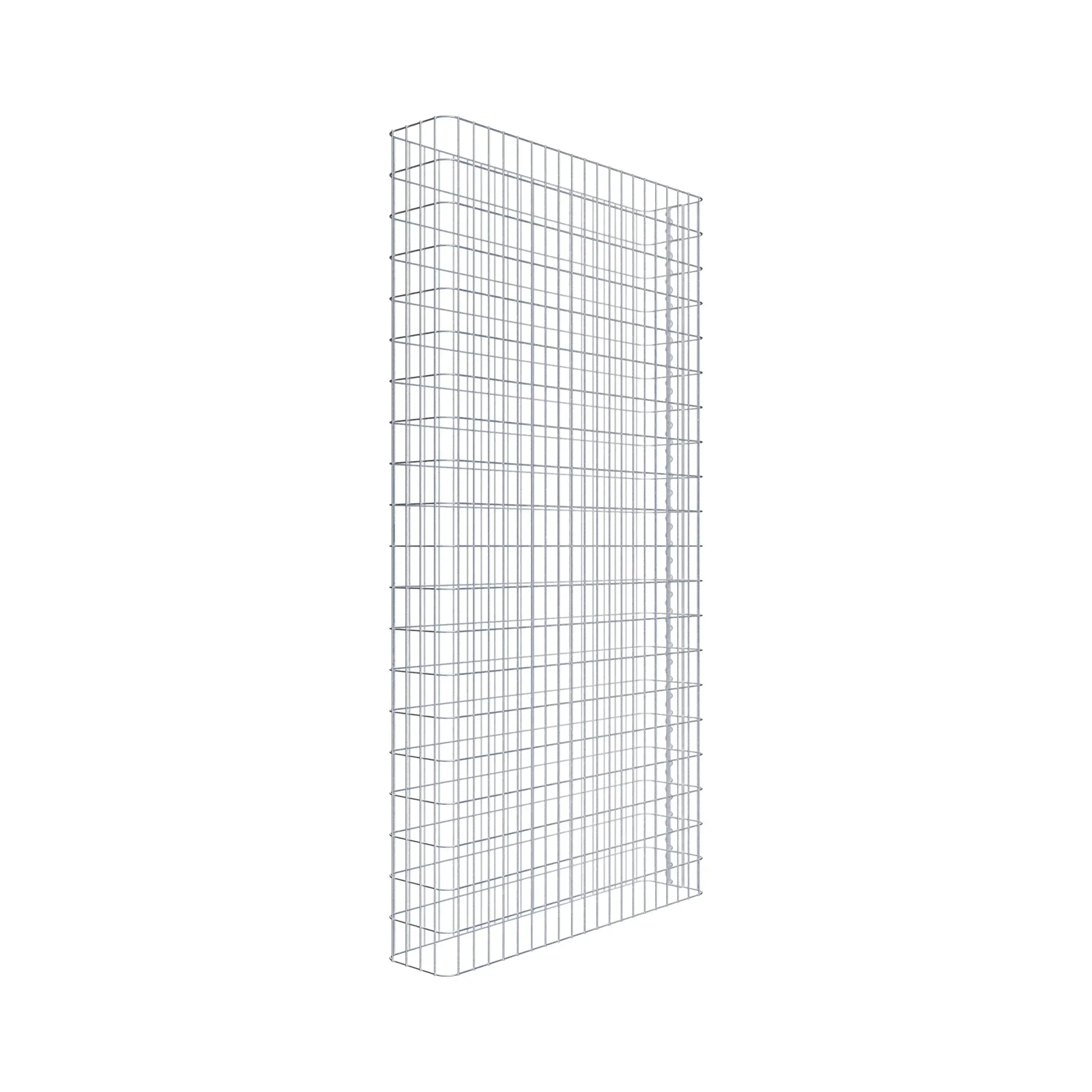 Gabionenzaun Länge 102 cm, Höhe 200 cm, Tiefe 22 cm, Maschenweite 5 x 10 cm