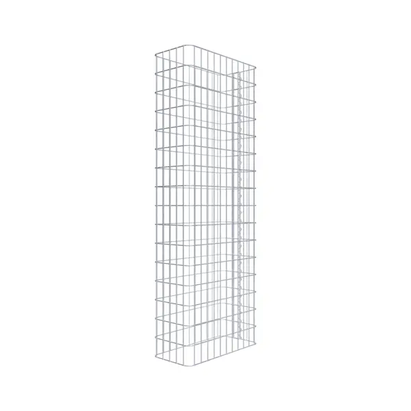 Gabionenzaun Länge 57 cm, Höhe 160 cm, Tiefe 27 cm, Maschenweite 5 x 10 cm