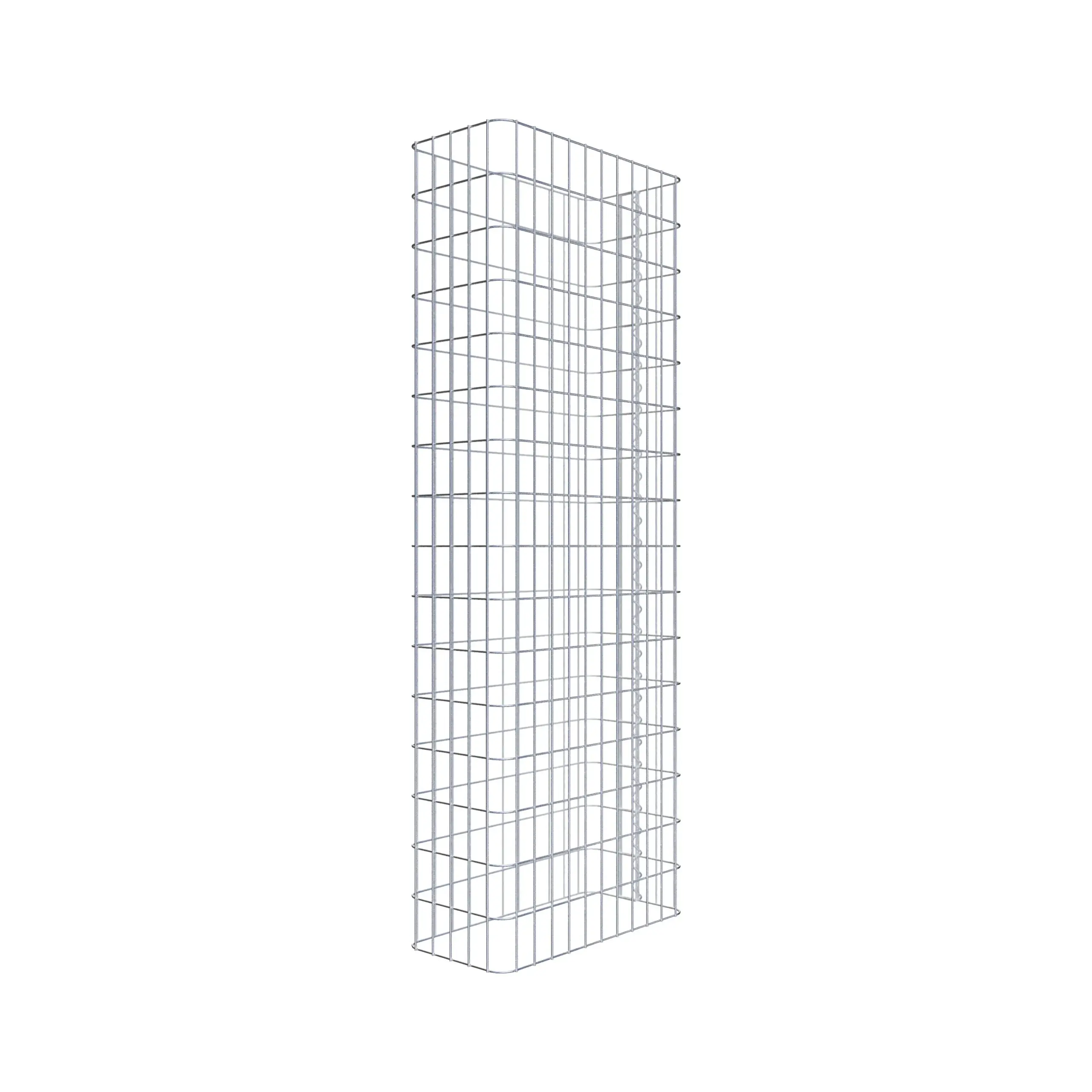 Gabionenzaun Länge 57 cm, Höhe 160 cm, Tiefe 27 cm, Maschenweite 5 x 10 cm
