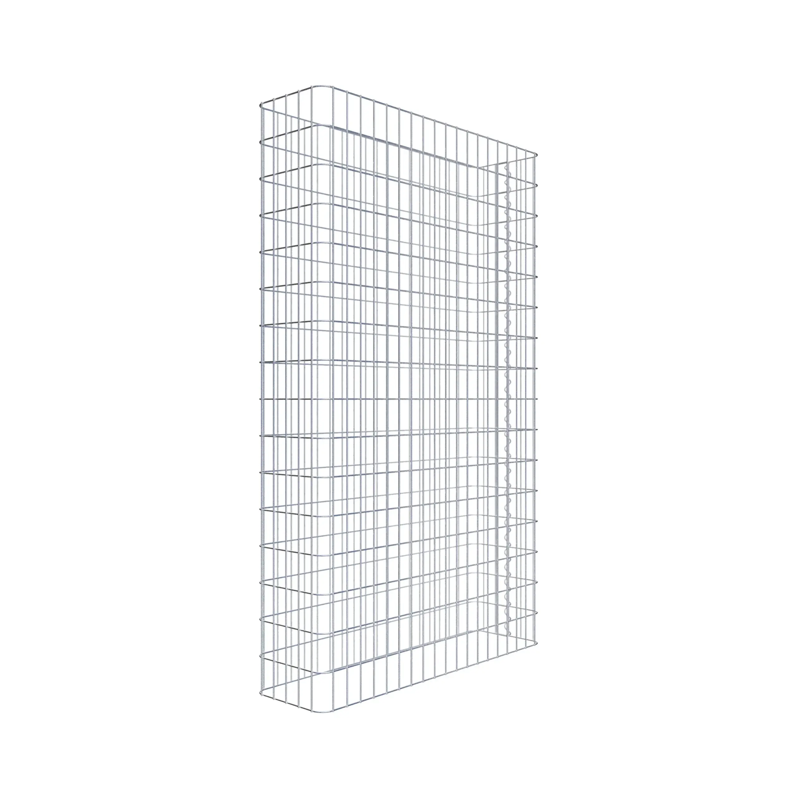 Gabionenzaun Länge 97 cm, Höhe 160 cm, Tiefe 27 cm, Maschenweite 5 x 10 cm