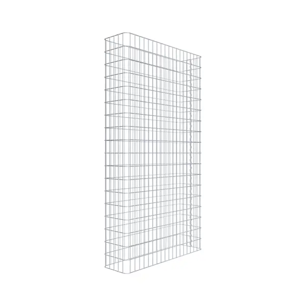 Gabionenzaun Länge 97 cm, Höhe 180 cm, Tiefe 27 cm, Maschenweite 5 x 10 cm