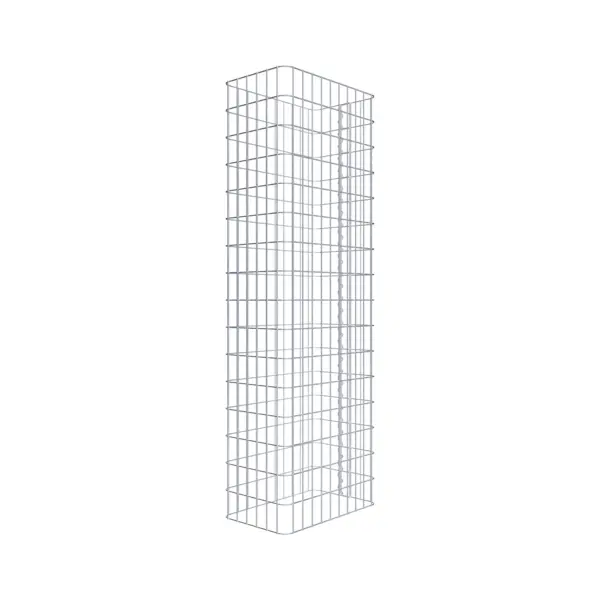 Gabionenzaun Länge 52 cm, Höhe 160 cm, Tiefe 32 cm, Maschenweite 5 x 10 cm