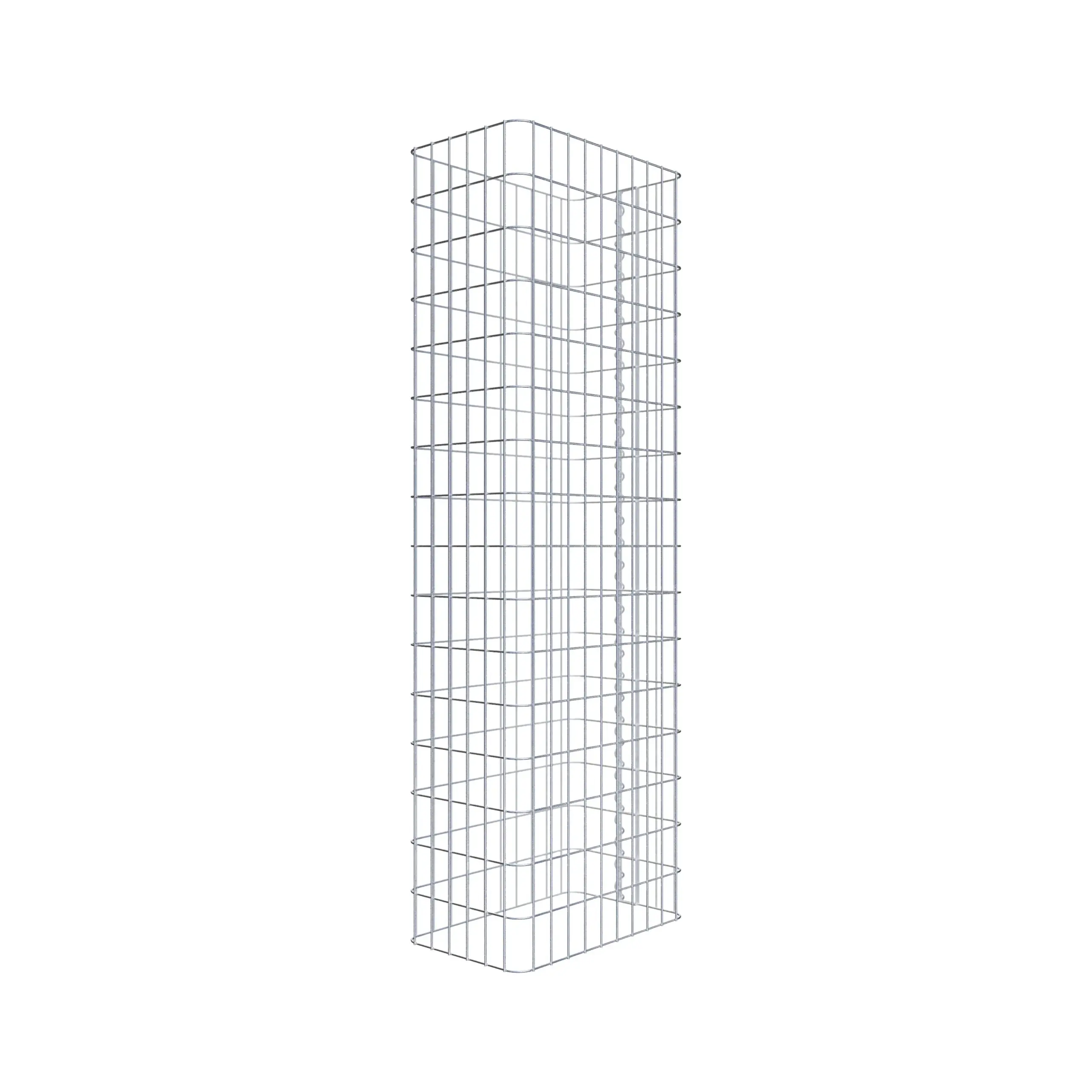 Gabionenzaun Länge 52 cm, Höhe 160 cm, Tiefe 32 cm, Maschenweite 5 x 10 cm