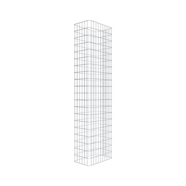 Gabionenzaun Länge 52 cm, Höhe 200 cm, Tiefe 32 cm, Maschenweite 5 x 10 cm