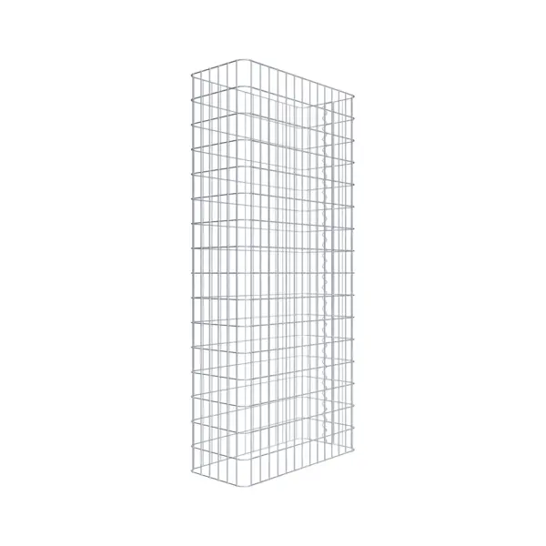 Gabionenzaun Länge 72 cm, Höhe 160 cm, Tiefe 32 cm, Maschenweite 5 x 10 cm