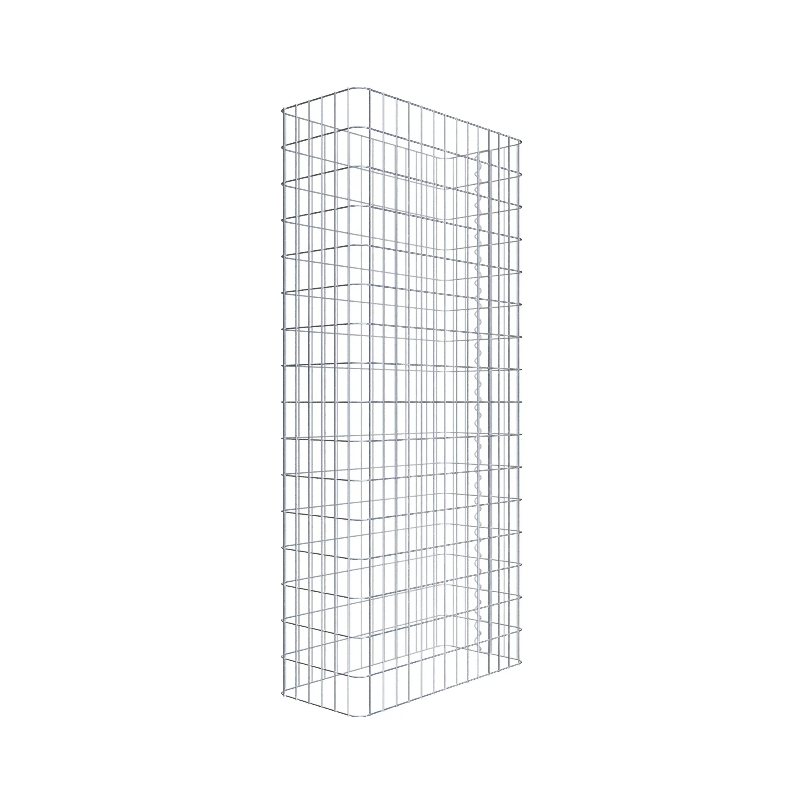 Gabionenzaun Länge 72 cm, Höhe 160 cm, Tiefe 32 cm, Maschenweite 5 x 10 cm