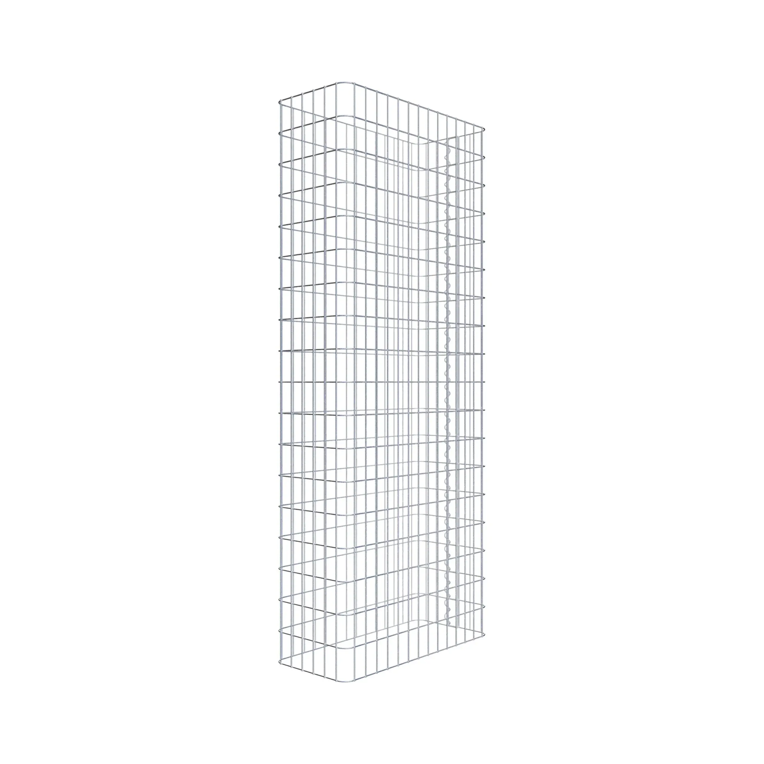 Gabionenzaun Länge 72 cm, Höhe 180 cm, Tiefe 32 cm, Maschenweite 5 x 10 cm