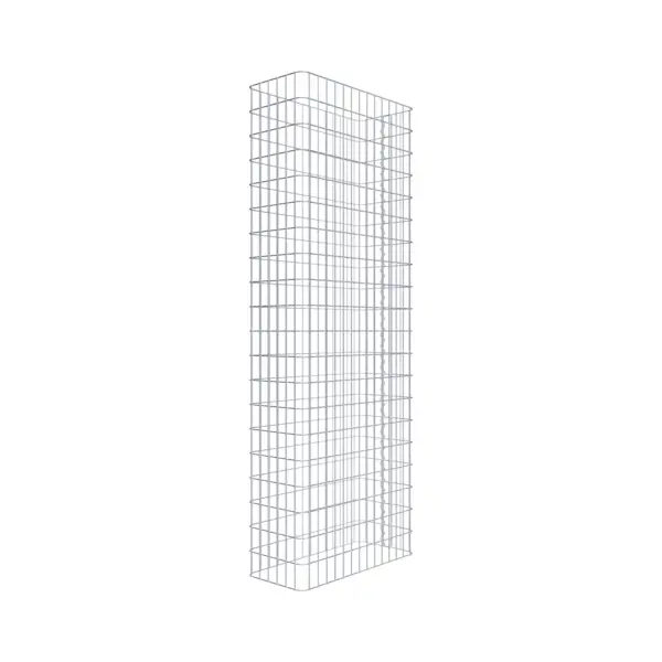 Gabionenzaun Länge 72 cm, Höhe 200 cm, Tiefe 32 cm, Maschenweite 5 x 10 cm