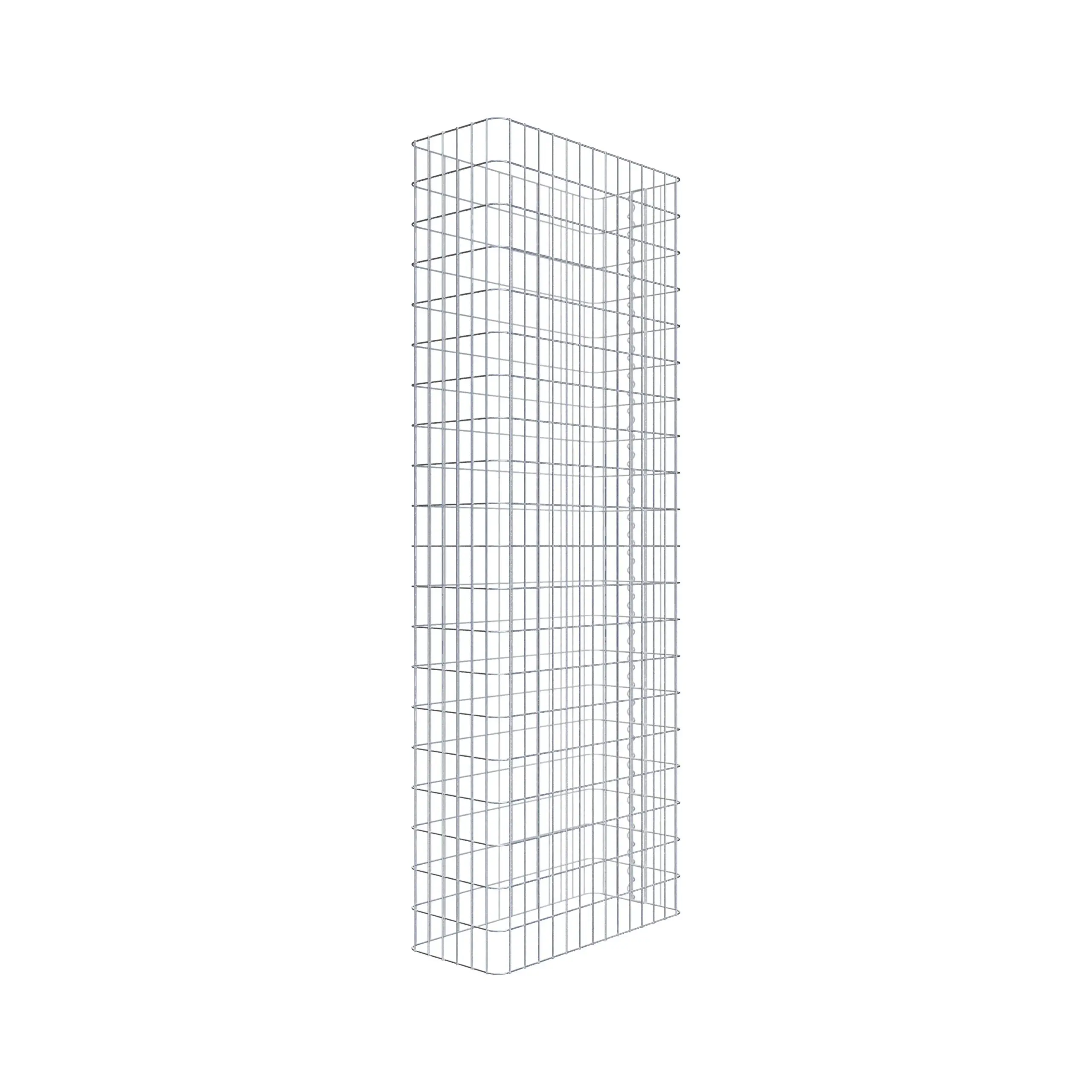Gabionenzaun Länge 72 cm, Höhe 200 cm, Tiefe 32 cm, Maschenweite 5 x 10 cm