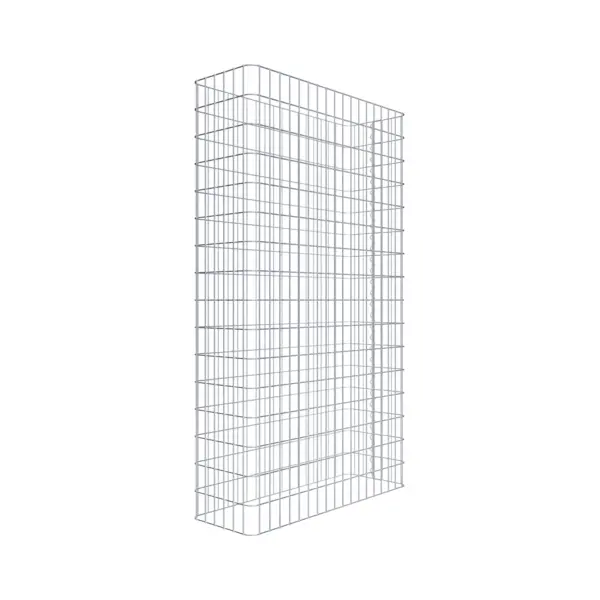 Gabionenzaun Länge 92 cm, Höhe 160 cm, Tiefe 32 cm, Maschenweite 5 x 10 cm