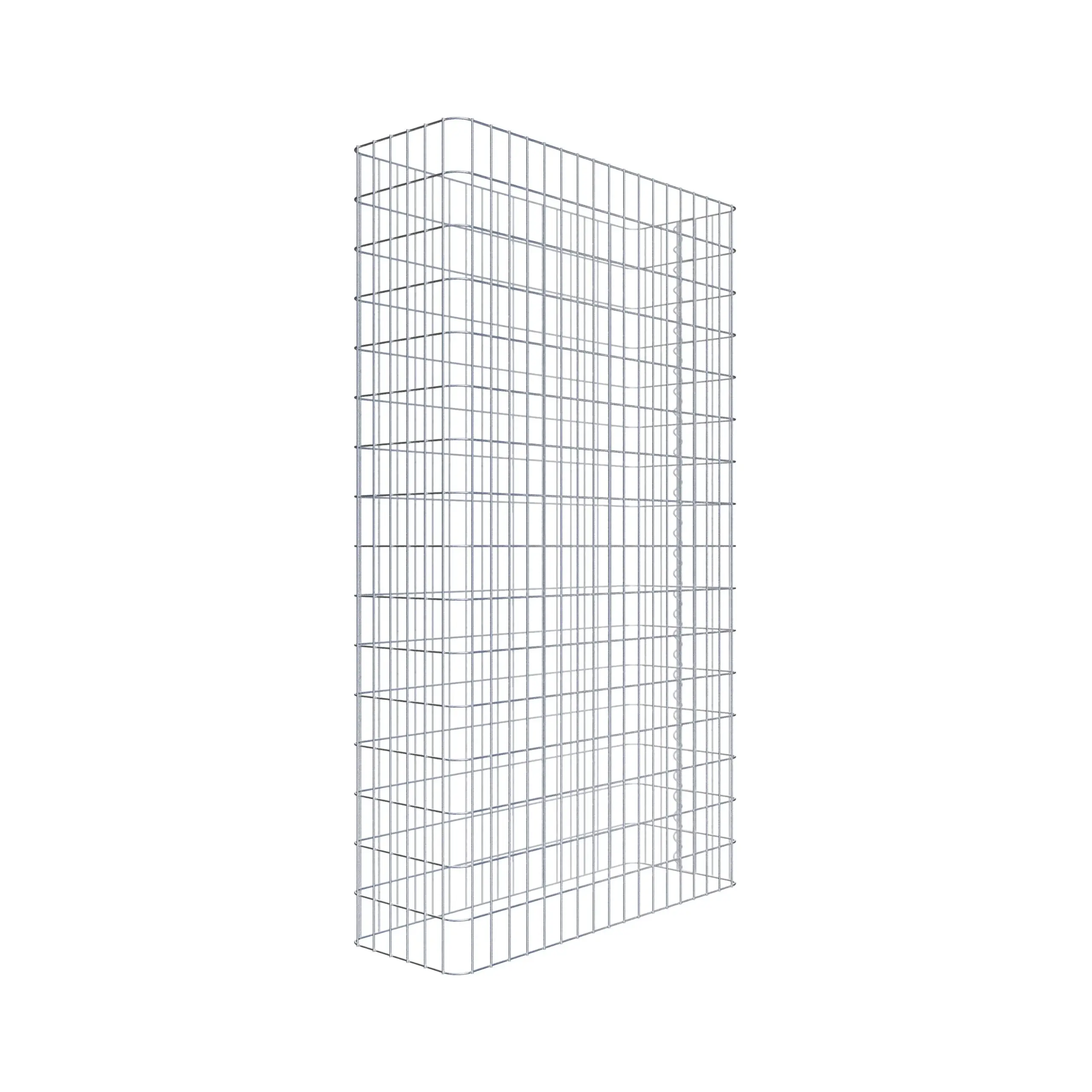 Gabionenzaun Länge 92 cm, Höhe 160 cm, Tiefe 32 cm, Maschenweite 5 x 10 cm
