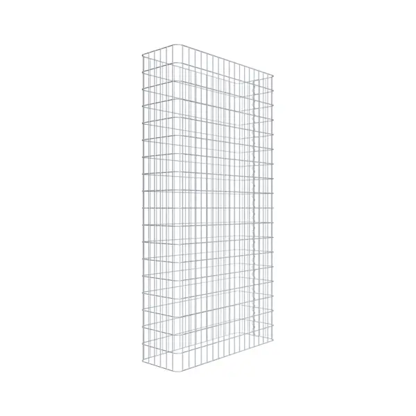 Gabionenzaun Länge 92 cm, Höhe 180 cm, Tiefe 32 cm, Maschenweite 5 x 10 cm