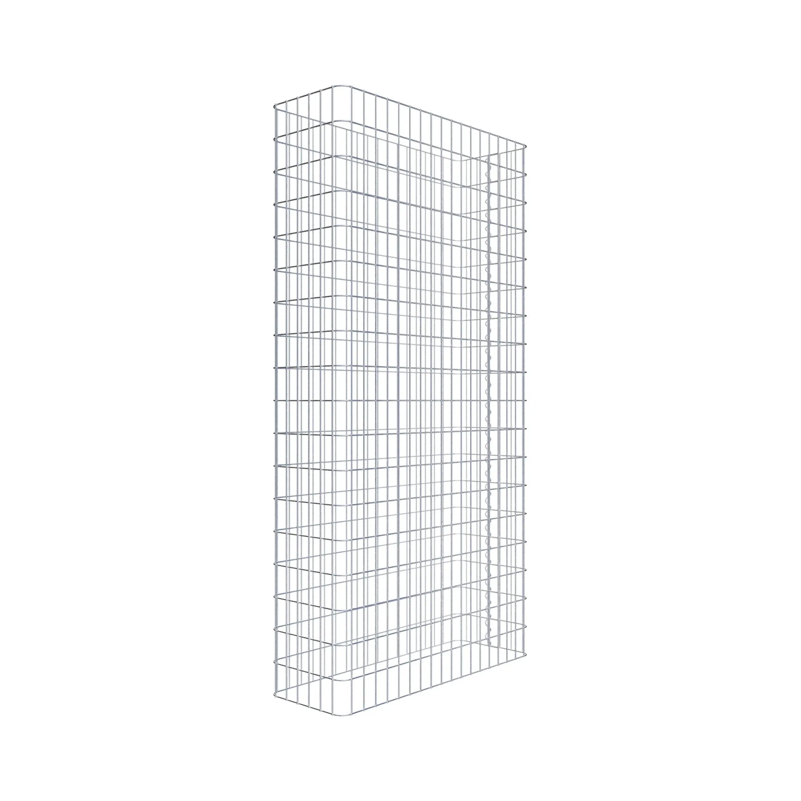 Gabionenzaun Länge 92 cm, Höhe 180 cm, Tiefe 32 cm, Maschenweite 5 x 10 cm