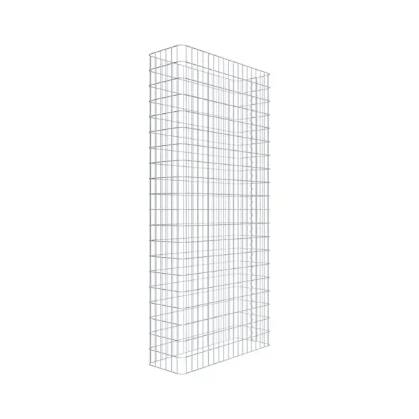 Gabionenzaun Länge 92 cm, Höhe 200 cm, Tiefe 32 cm, Maschenweite 5 x 10 cm