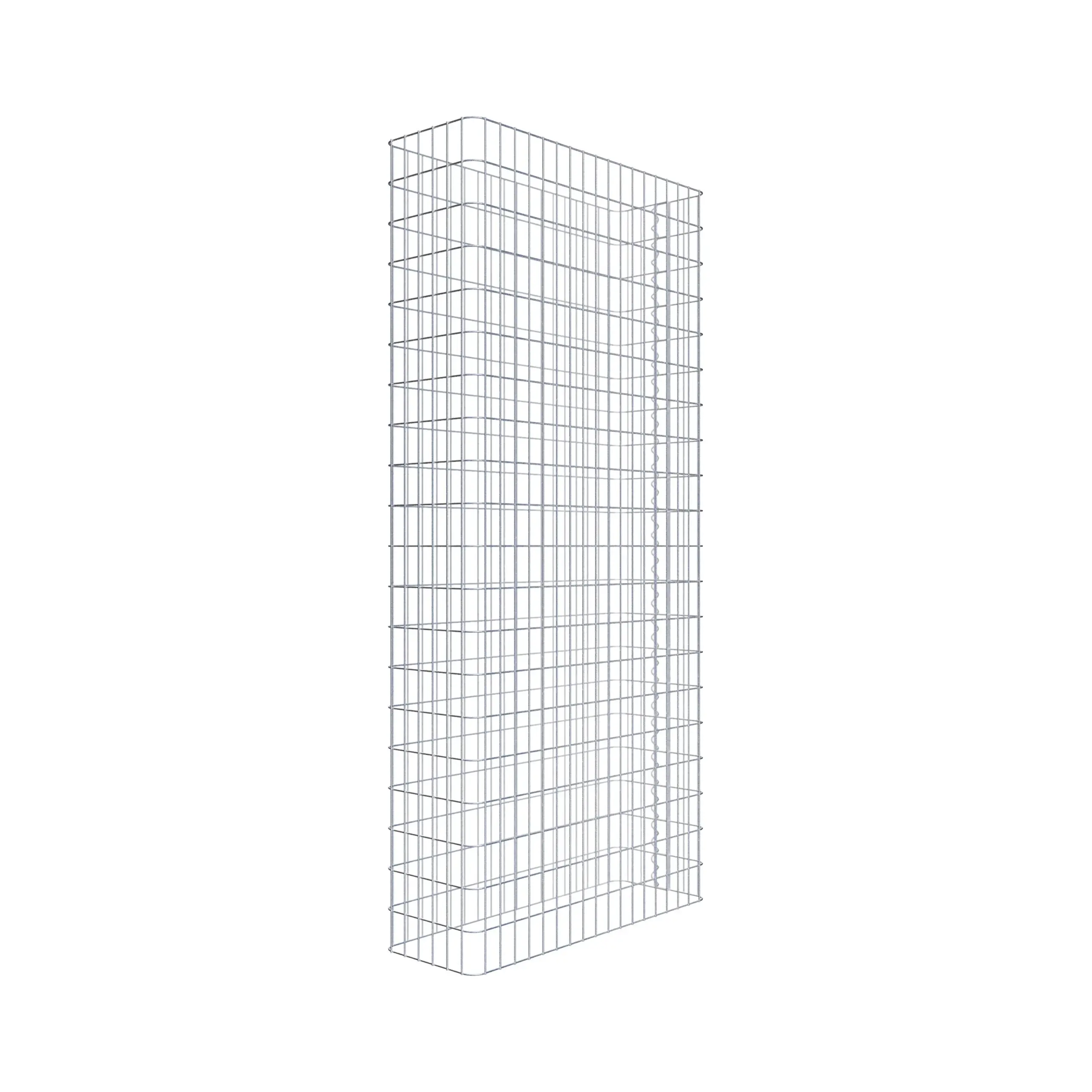 Gabionenzaun Länge 92 cm, Höhe 200 cm, Tiefe 32 cm, Maschenweite 5 x 10 cm
