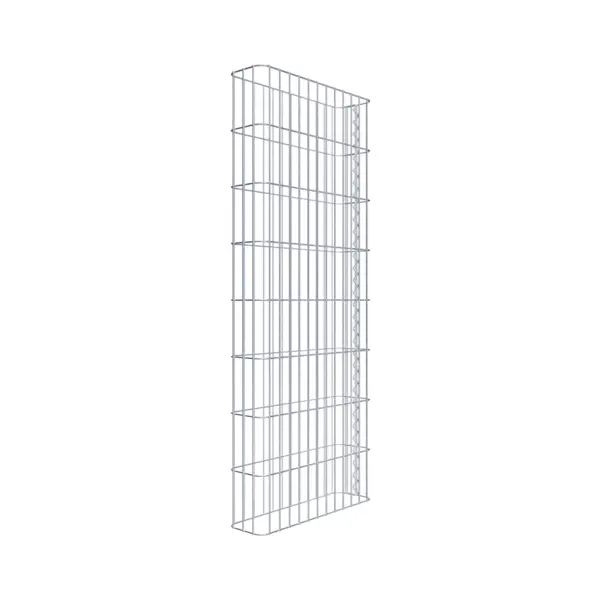 Gabionenzaun Länge 62 cm, Höhe 160 cm, Tiefe 17 cm, Maschenweite 5 x 20 cm