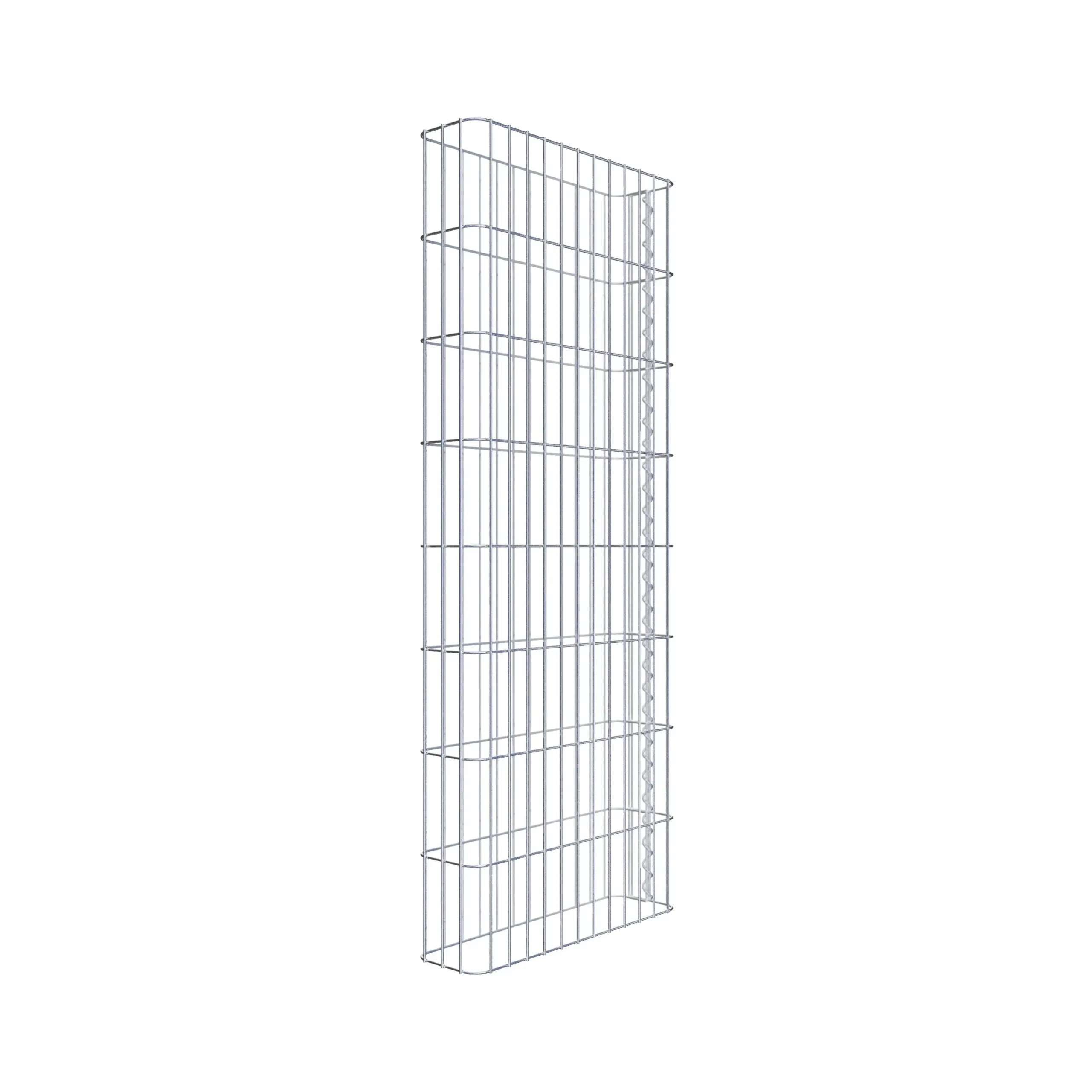 Gabionenzaun Länge 62 cm, Höhe 160 cm, Tiefe 17 cm, Maschenweite 5 x 20 cm