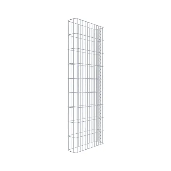 Gabionenzaun Länge 62 cm, Höhe 180 cm, Tiefe 17 cm, Maschenweite 5 x 20 cm