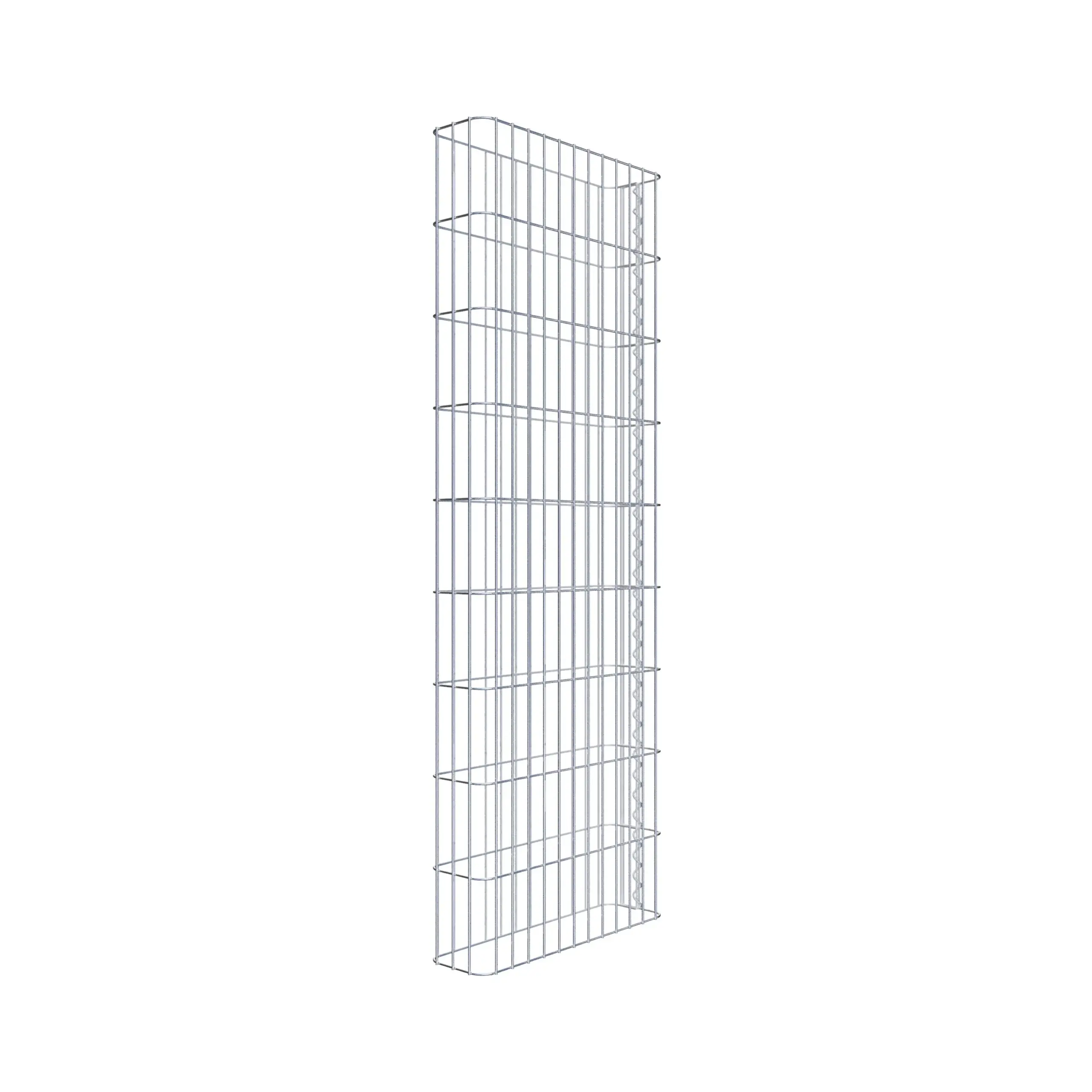 Gabionenzaun Länge 62 cm, Höhe 180 cm, Tiefe 17 cm, Maschenweite 5 x 20 cm