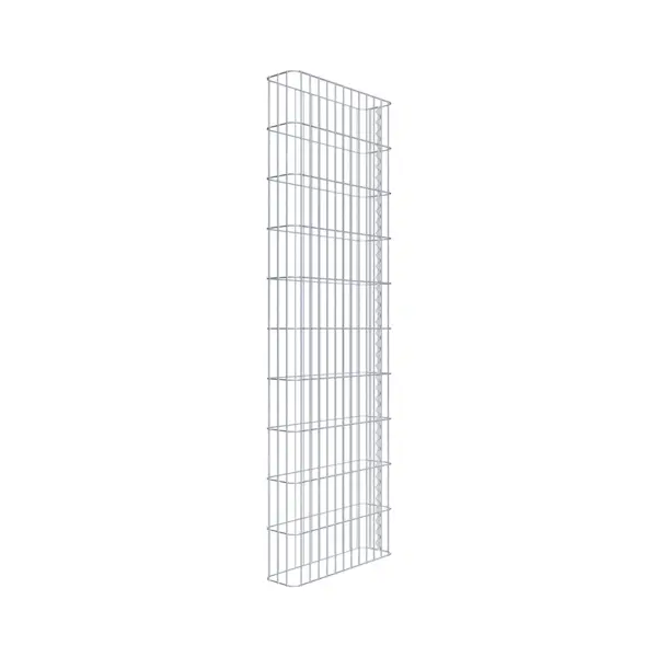 Gabionenzaun Länge 62 cm, Höhe 200 cm, Tiefe 17 cm, Maschenweite 5 x 20 cm