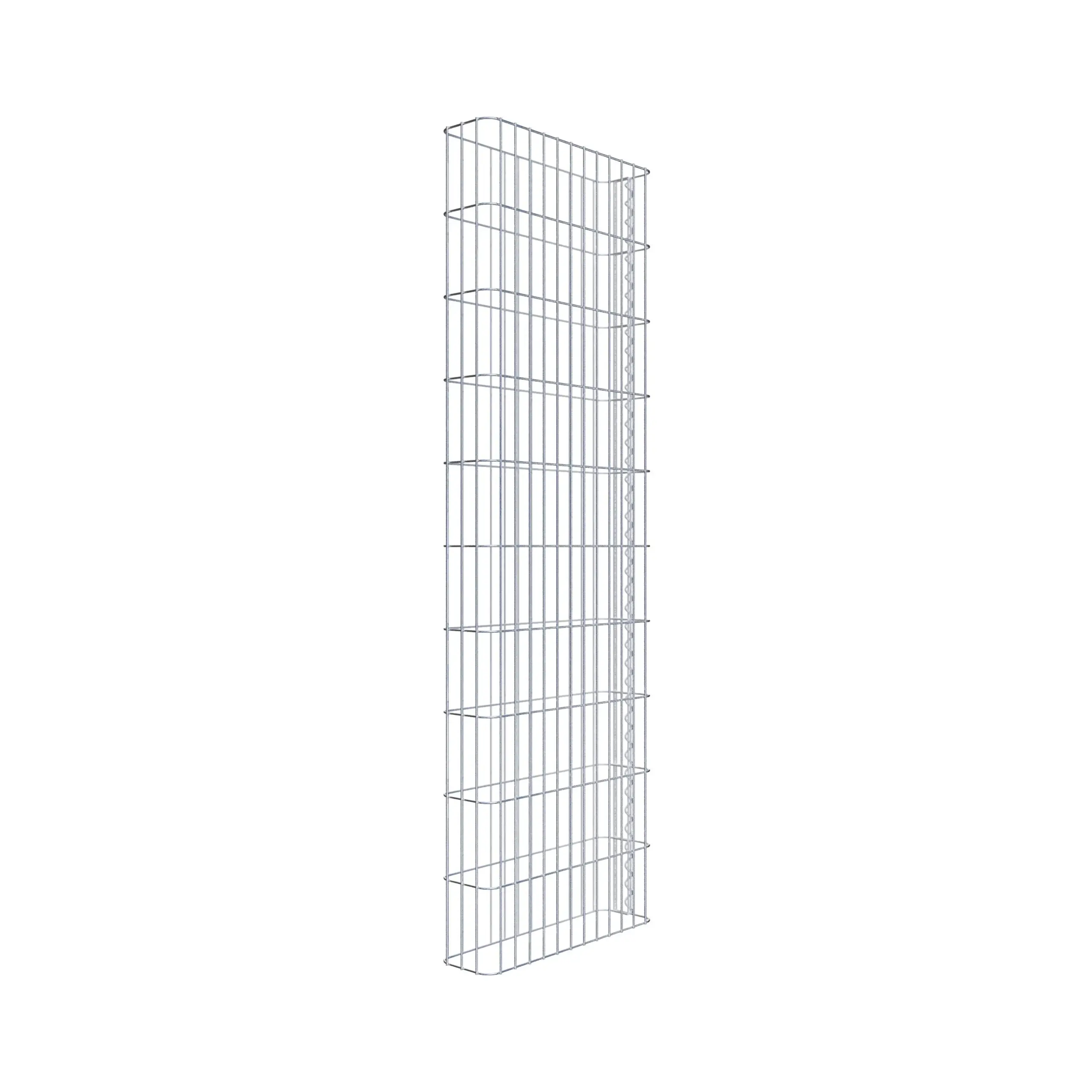 Gabionenzaun Länge 62 cm, Höhe 200 cm, Tiefe 17 cm, Maschenweite 5 x 20 cm