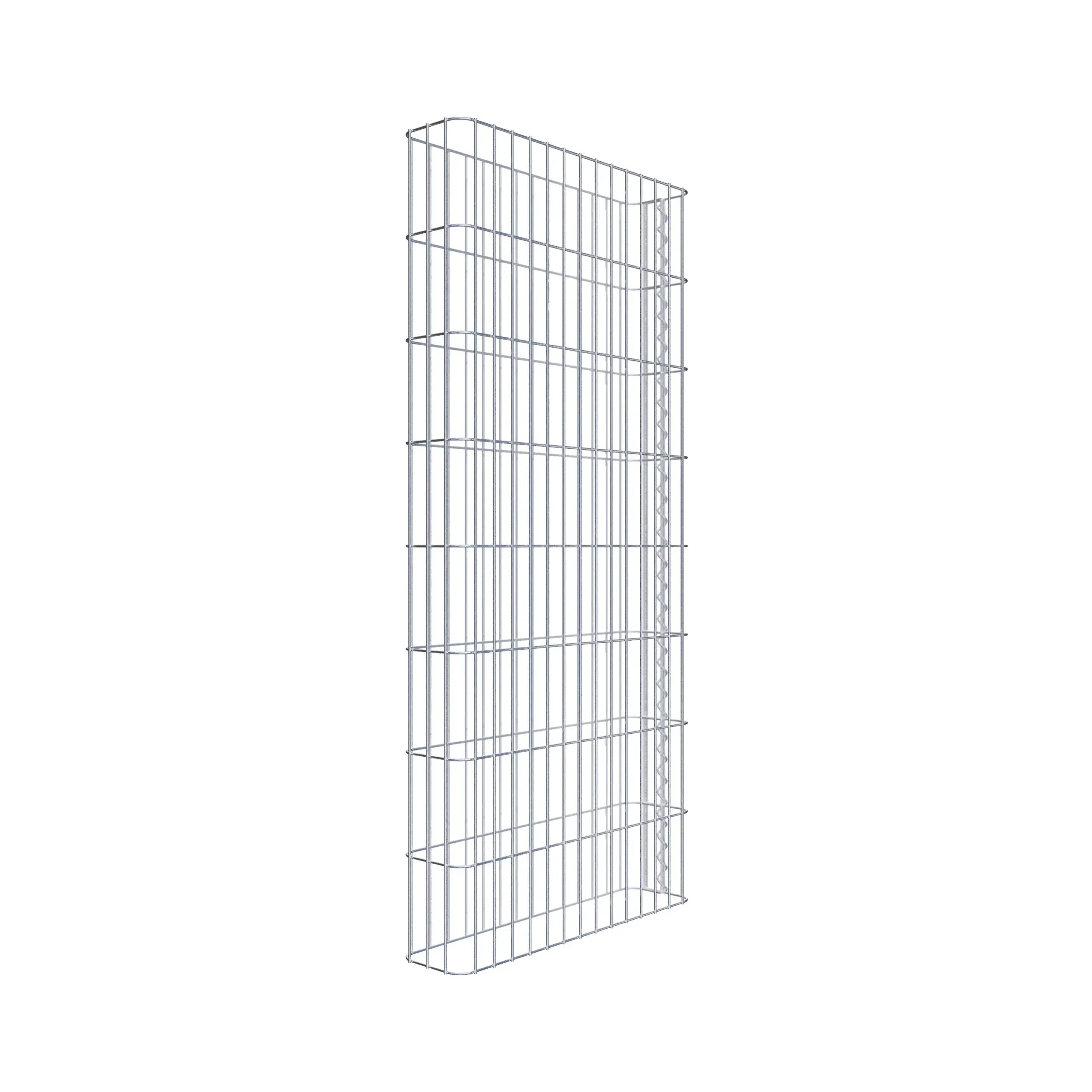 Gabionenzaun Länge 72 cm, Höhe 160 cm, Tiefe 17 cm, Maschenweite 5 x 20 cm
