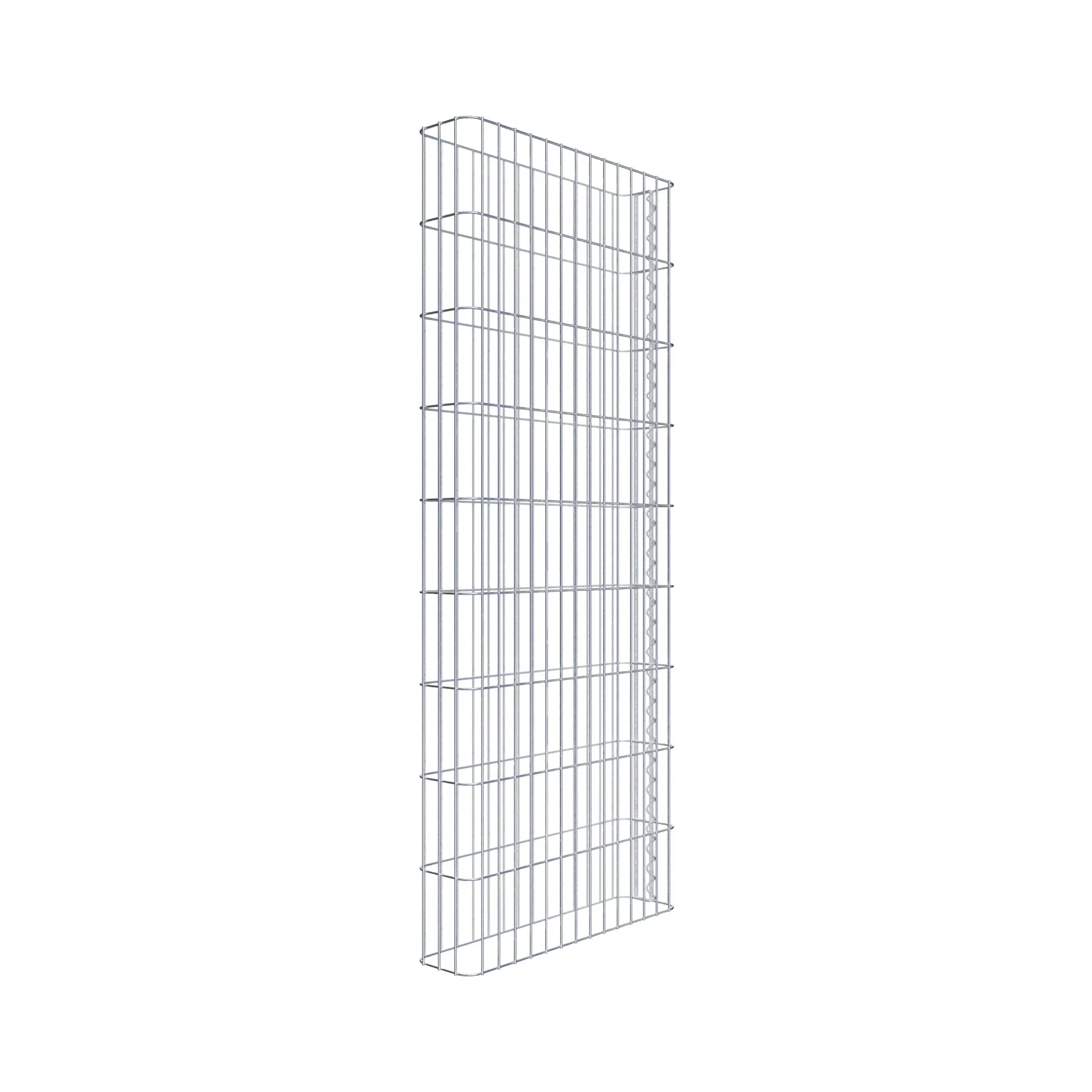 Gabionenzaun Länge 72 cm, Höhe 180 cm, Tiefe 17 cm, Maschenweite 5 x 20 cm