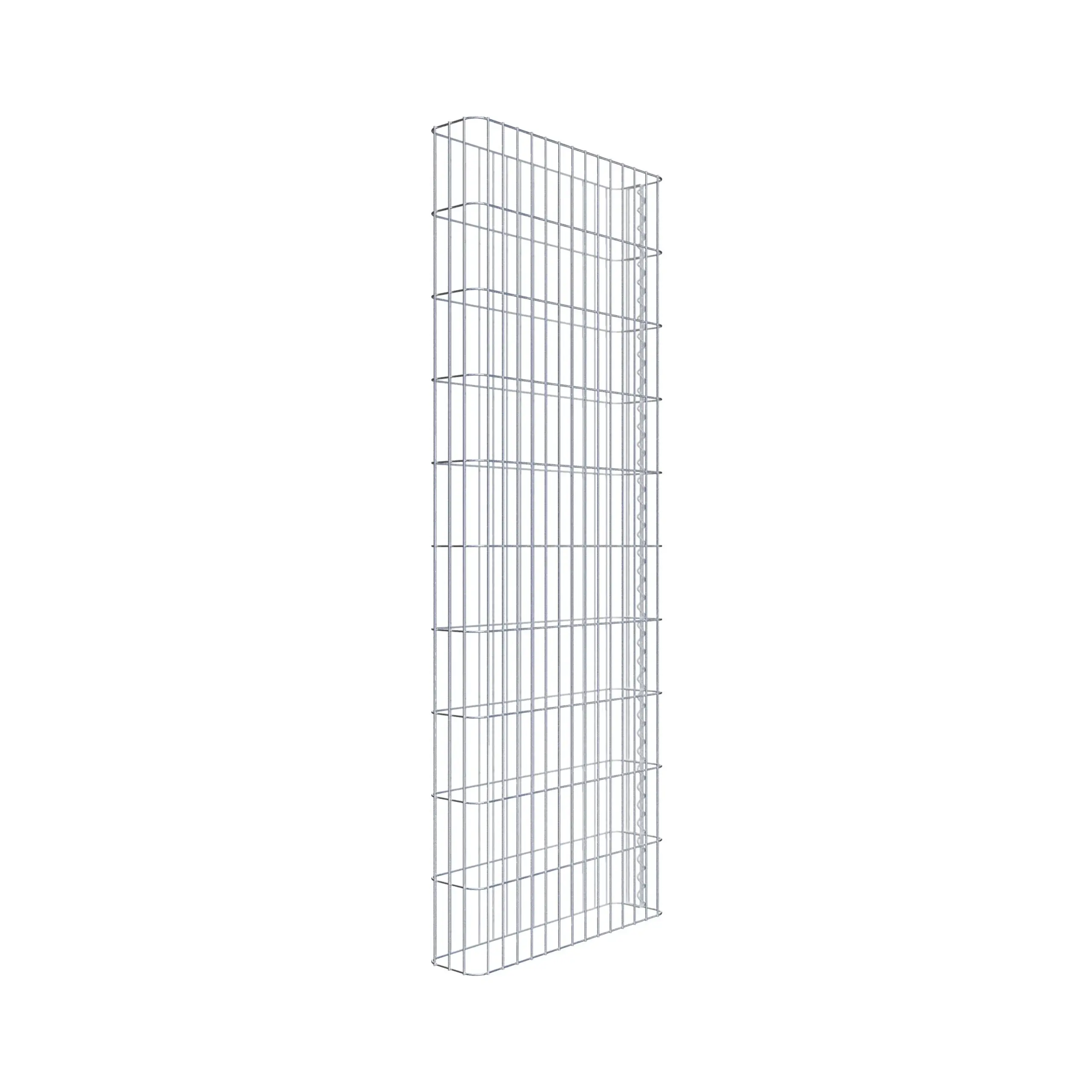 Gabionenzaun Länge 72 cm, Höhe 200 cm, Tiefe 17 cm, Maschenweite 5 x 20 cm