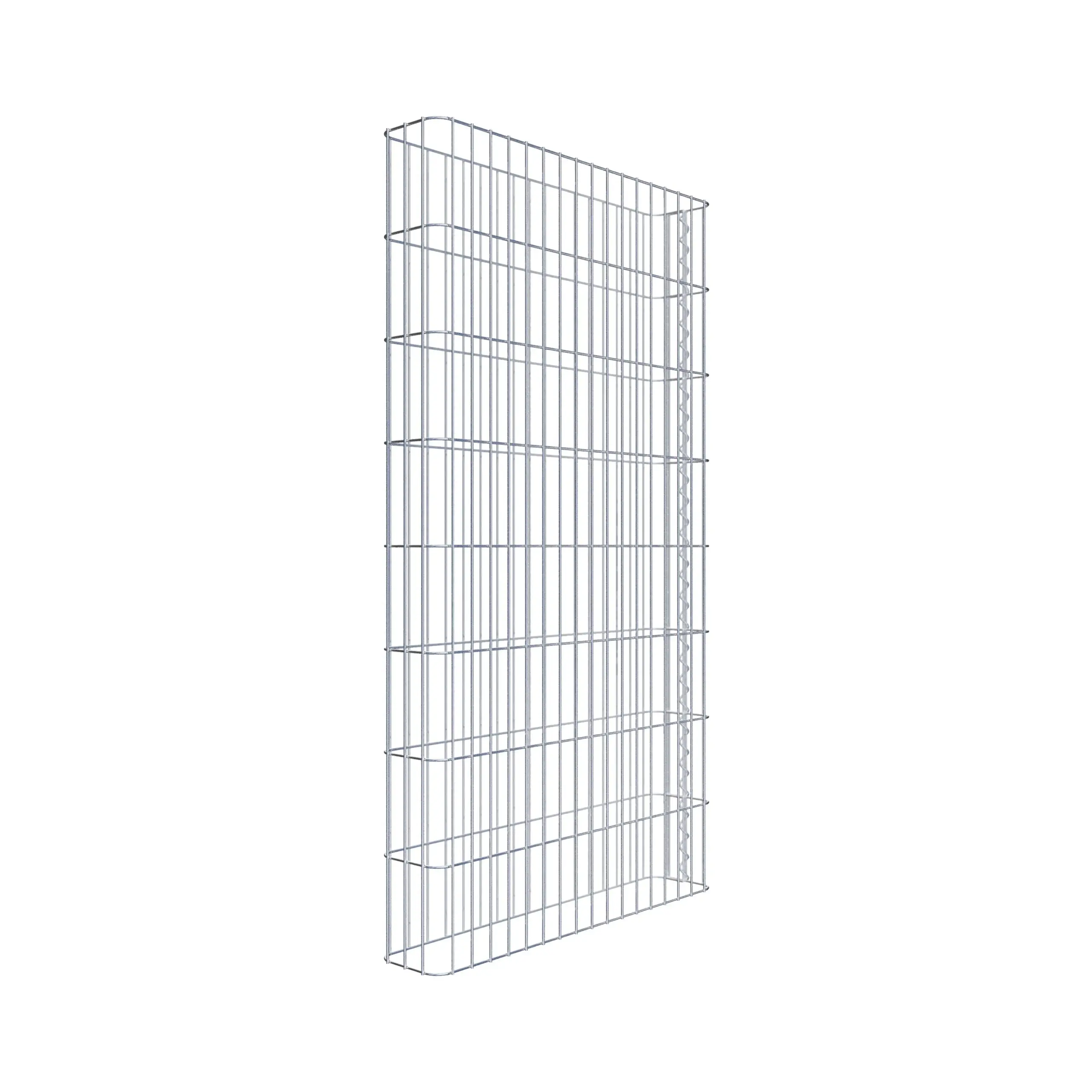 Gabionenzaun Länge 87 cm, Höhe 160 cm, Tiefe 17 cm, Maschenweite 5 x 20 cm