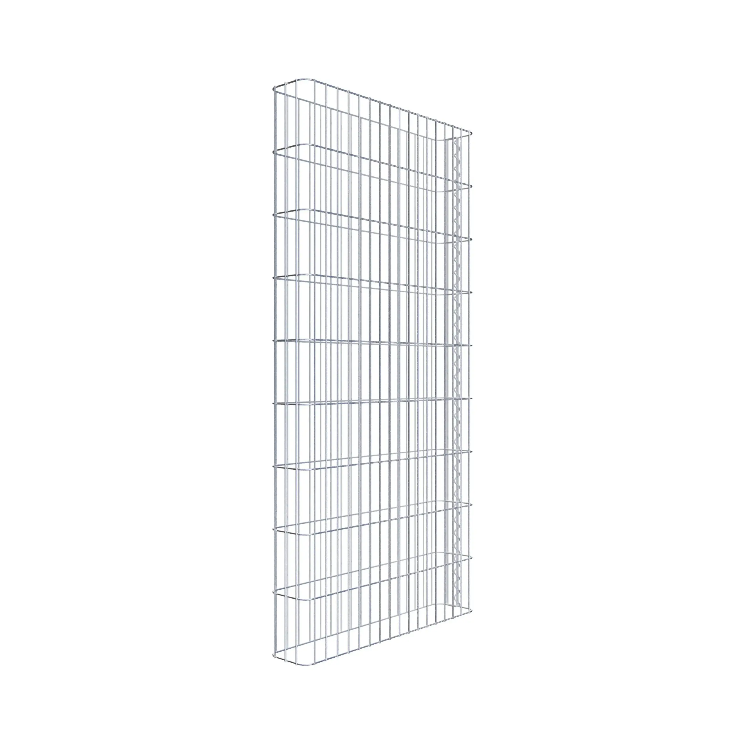 Gabionenzaun Länge 87 cm, Höhe 180 cm, Tiefe 17 cm, Maschenweite 5 x 20 cm