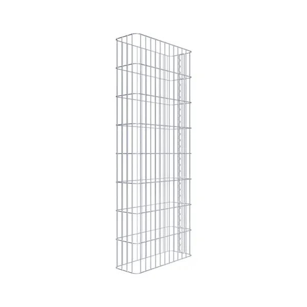 Gabionenzaun Länge 62 cm, Höhe 160 cm, Tiefe 22 cm, Maschenweite 5 x 20 cm