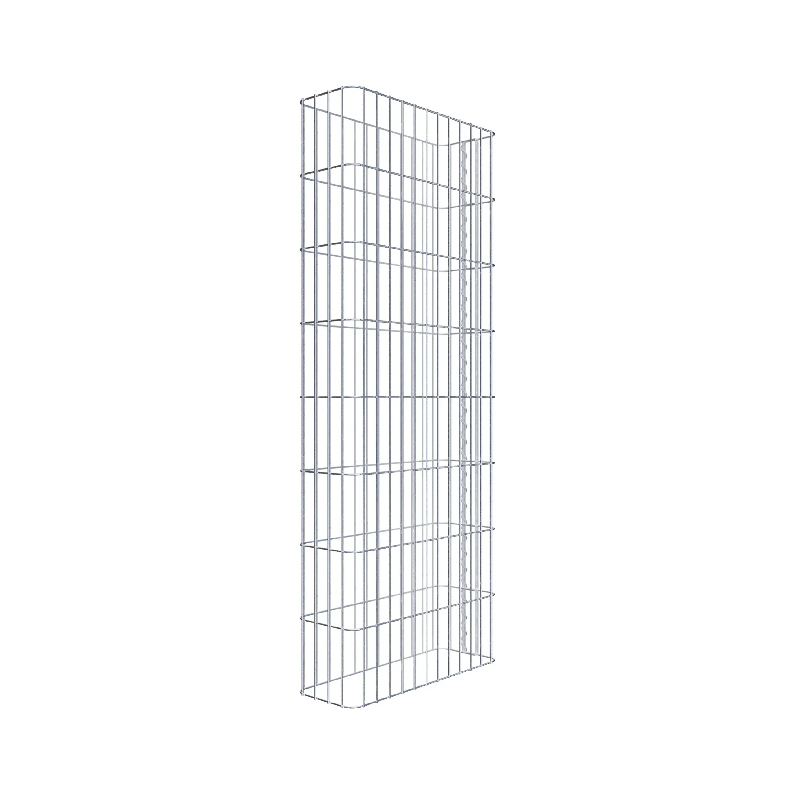 Gabionenzaun Länge 62 cm, Höhe 160 cm, Tiefe 22 cm, Maschenweite 5 x 20 cm