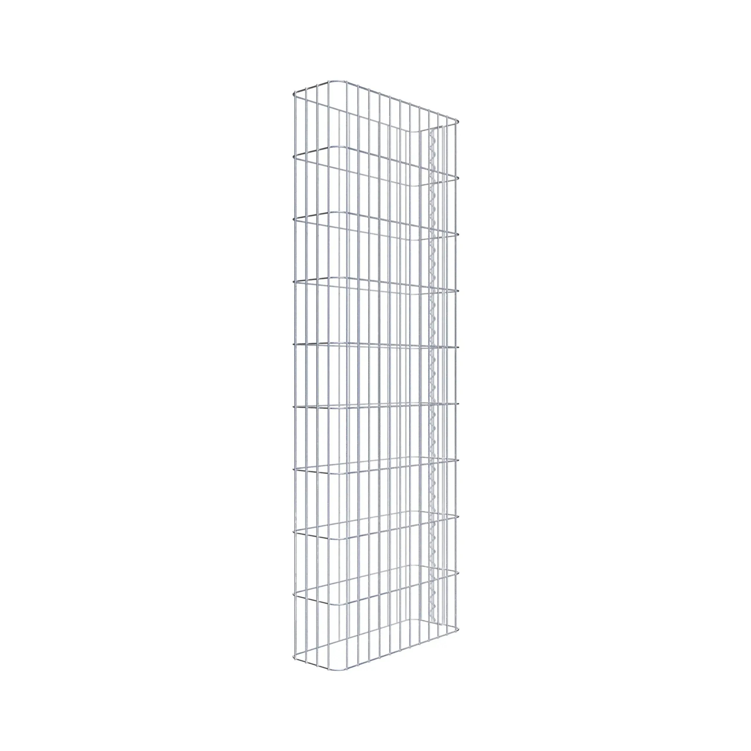 Gabionenzaun Länge 62 cm, Höhe 180 cm, Tiefe 22 cm, Maschenweite 5 x 20 cm