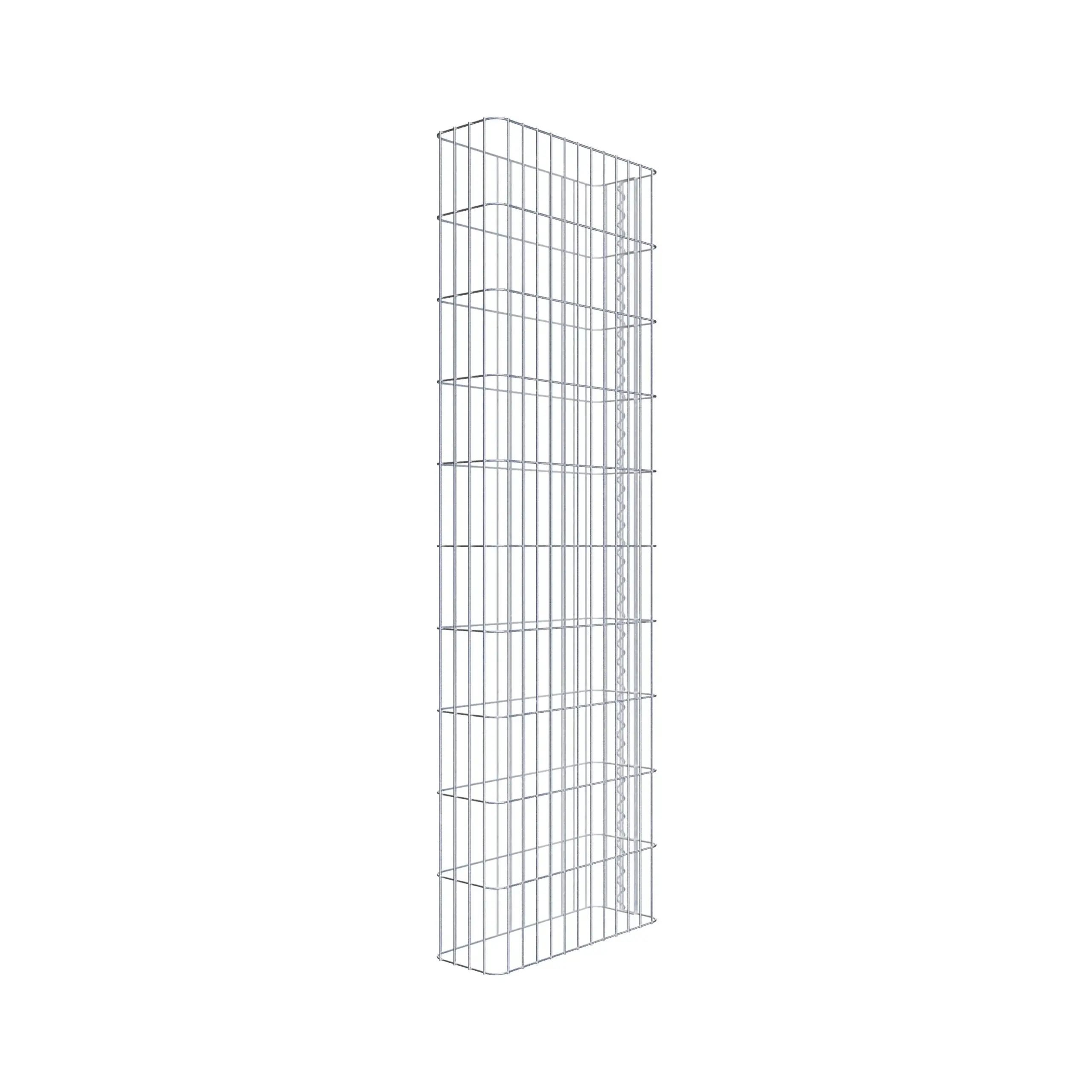 Gabionenzaun Länge 62 cm, Höhe 200 cm, Tiefe 22 cm, Maschenweite 5 x 20 cm