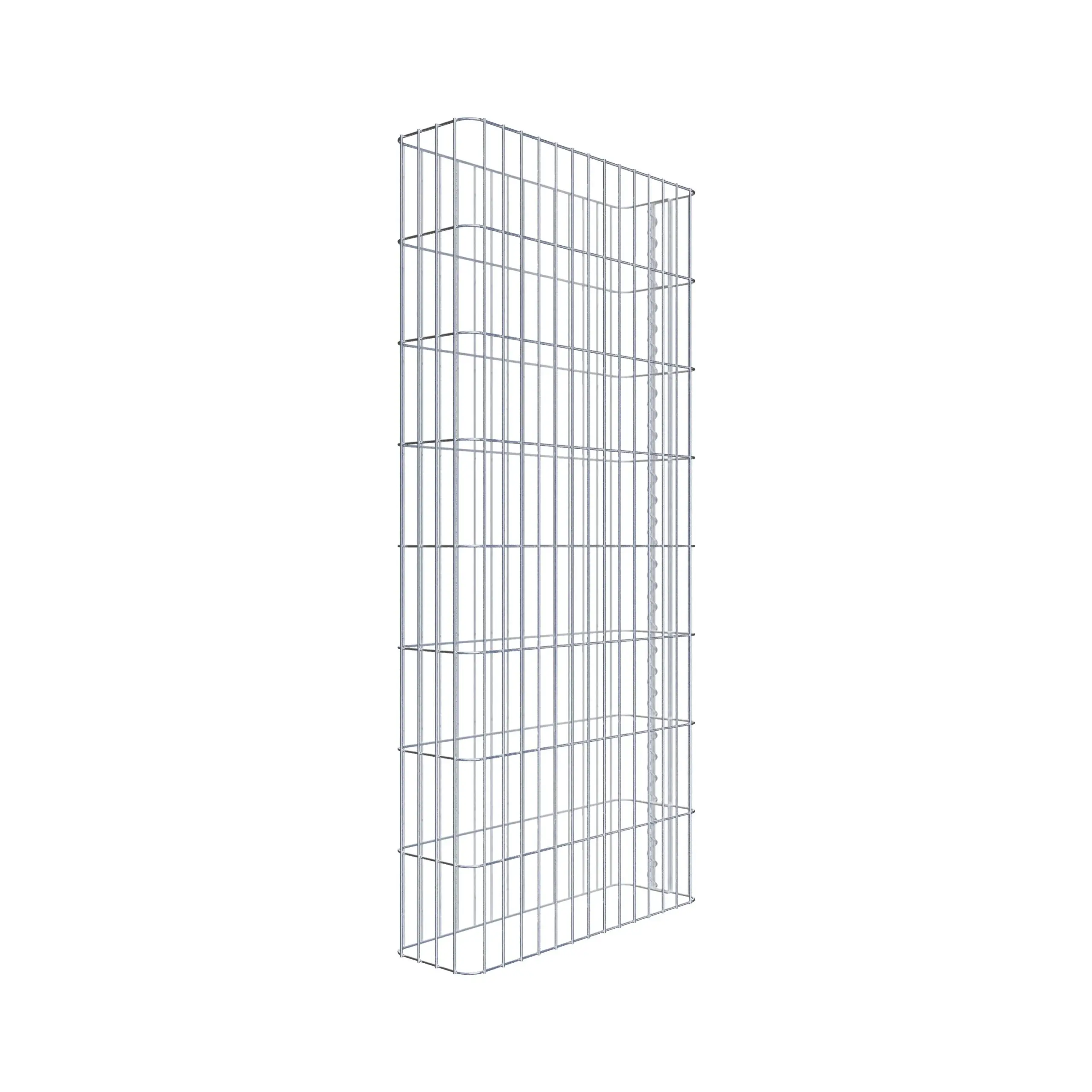 Gabionenzaun Länge 72 cm, Höhe 160 cm, Tiefe 22 cm, Maschenweite 5 x 20 cm
