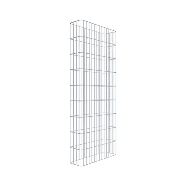 Gabionenzaun Länge 72 cm, Höhe 180 cm, Tiefe 22 cm, Maschenweite 5 x 20 cm