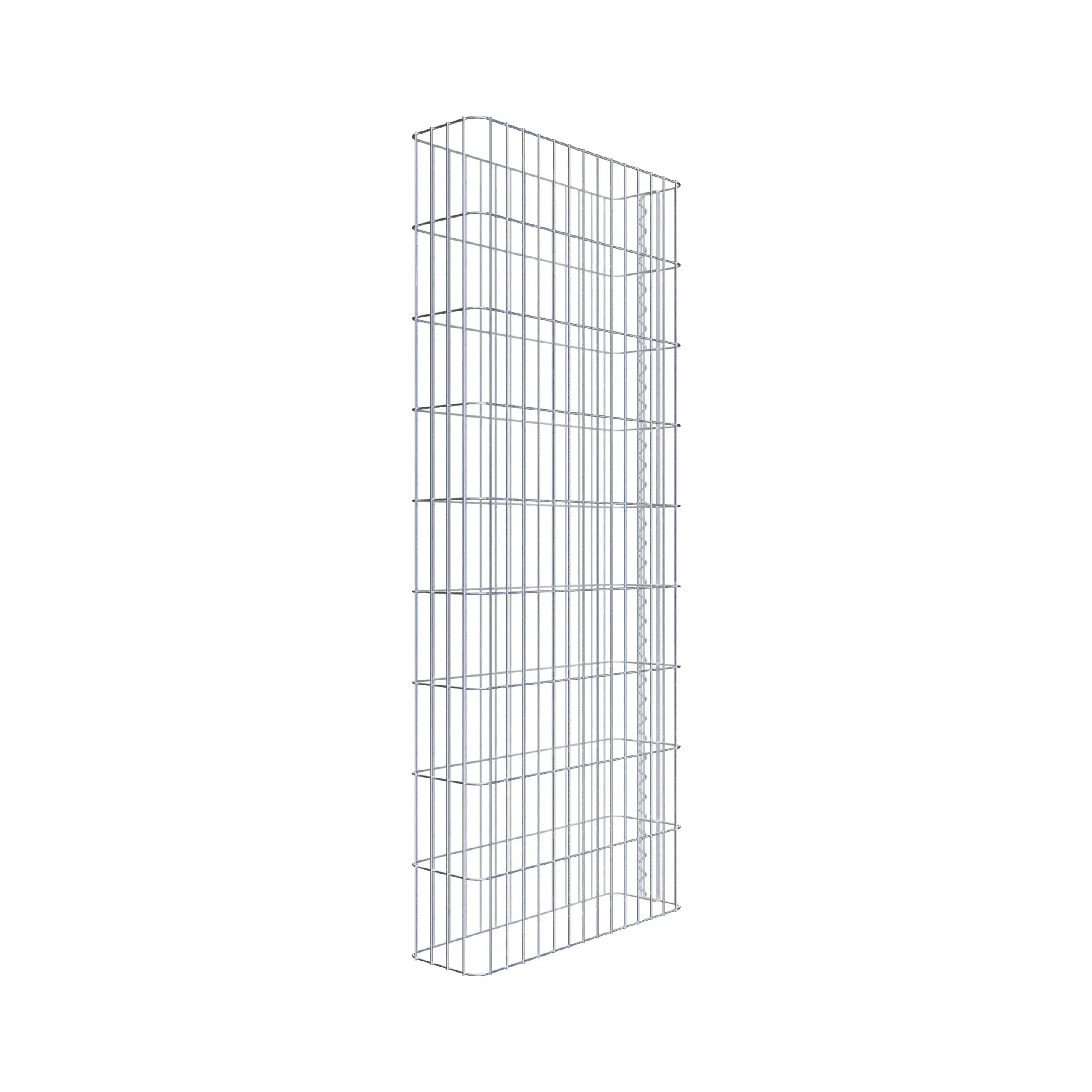 Gabionenzaun Länge 72 cm, Höhe 180 cm, Tiefe 22 cm, Maschenweite 5 x 20 cm